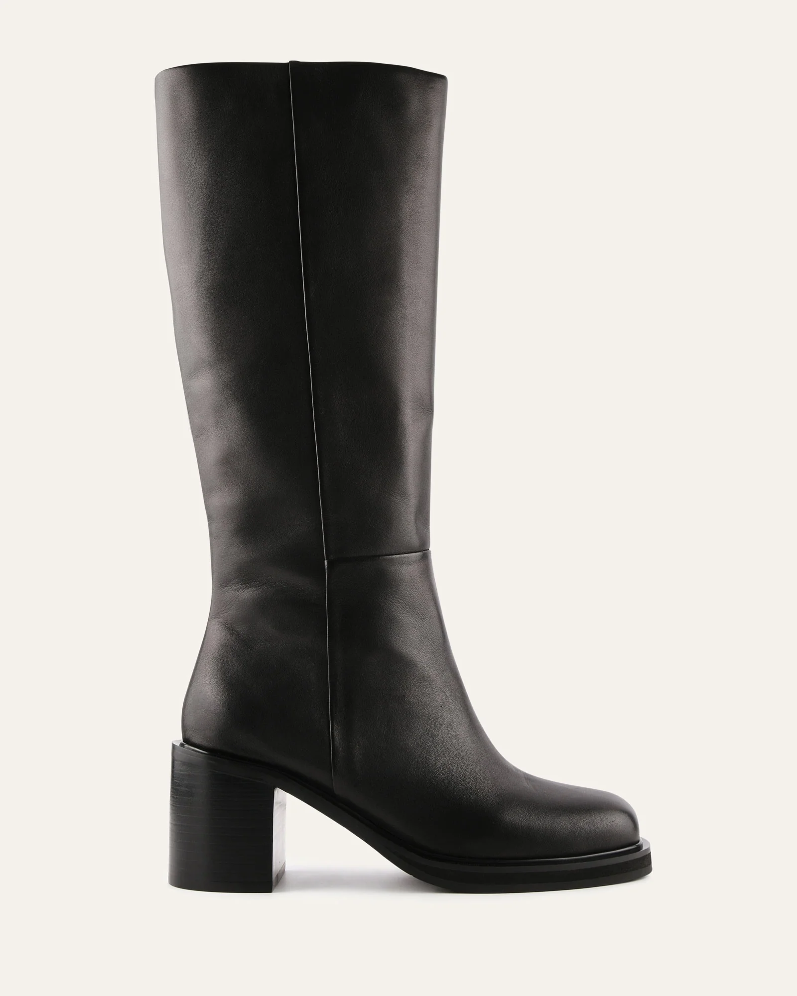ALEXIS KNEE BOOTS BLACK LEATHER