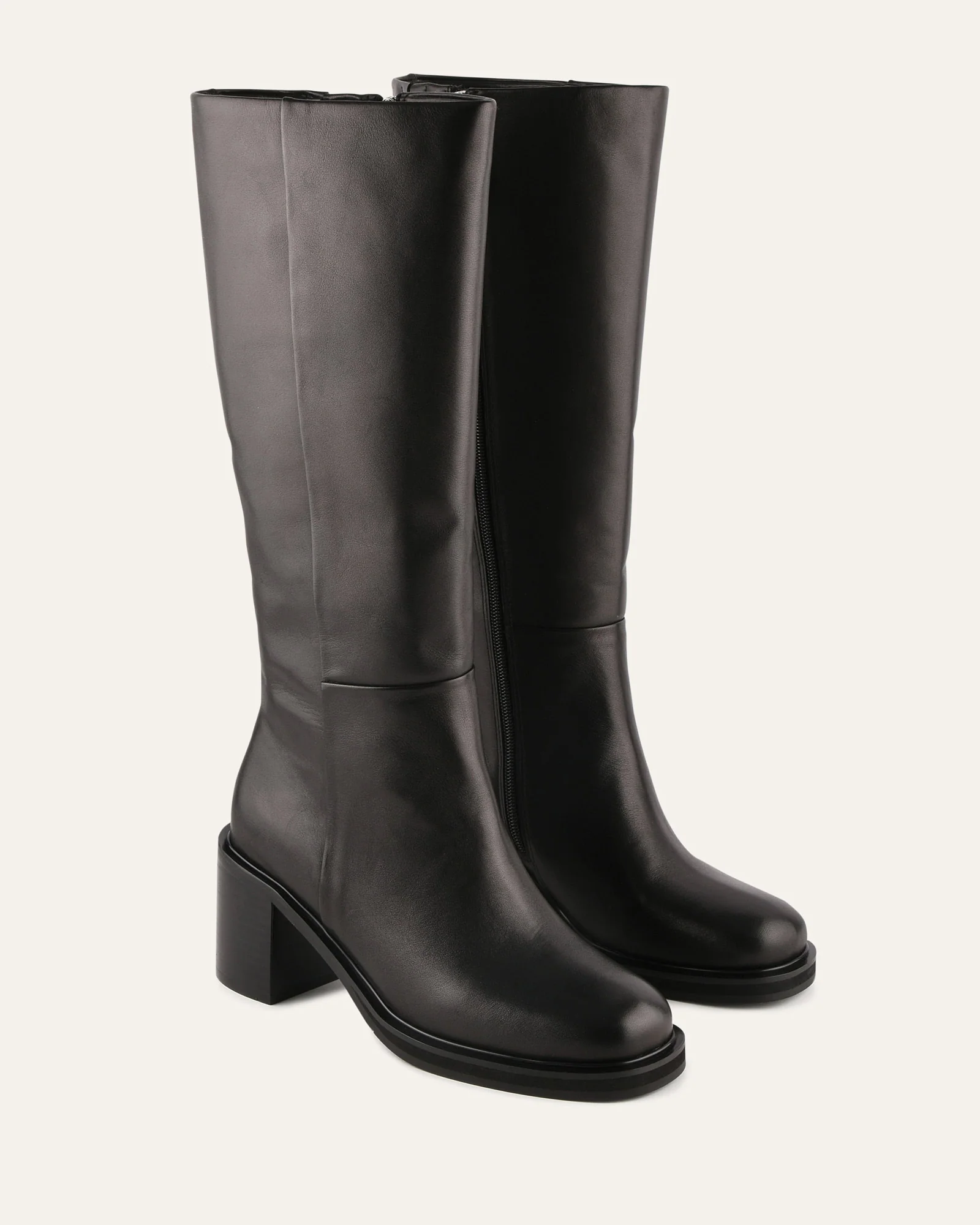 ALEXIS KNEE BOOTS BLACK LEATHER - Image 3