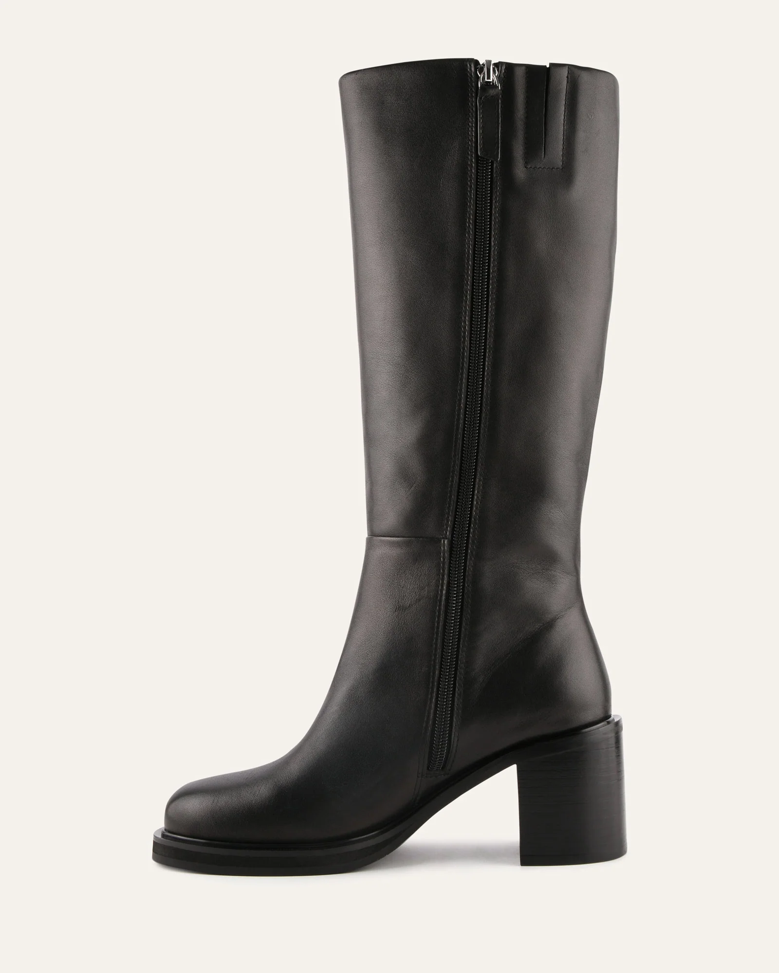 ALEXIS KNEE BOOTS BLACK LEATHER - Image 6