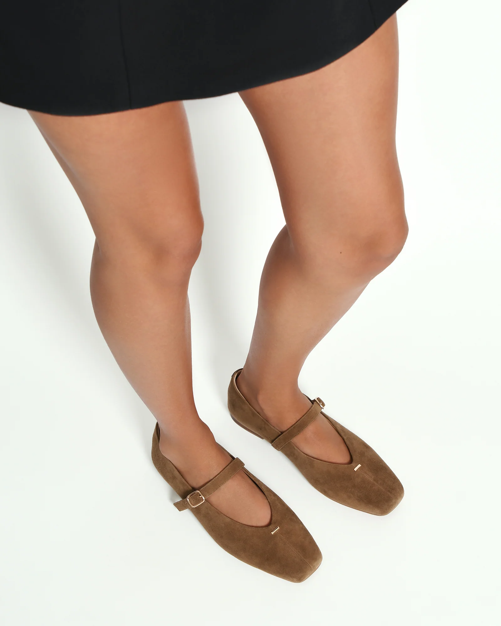 APRIL CASUAL FLATS BARK SUEDE - Image 2
