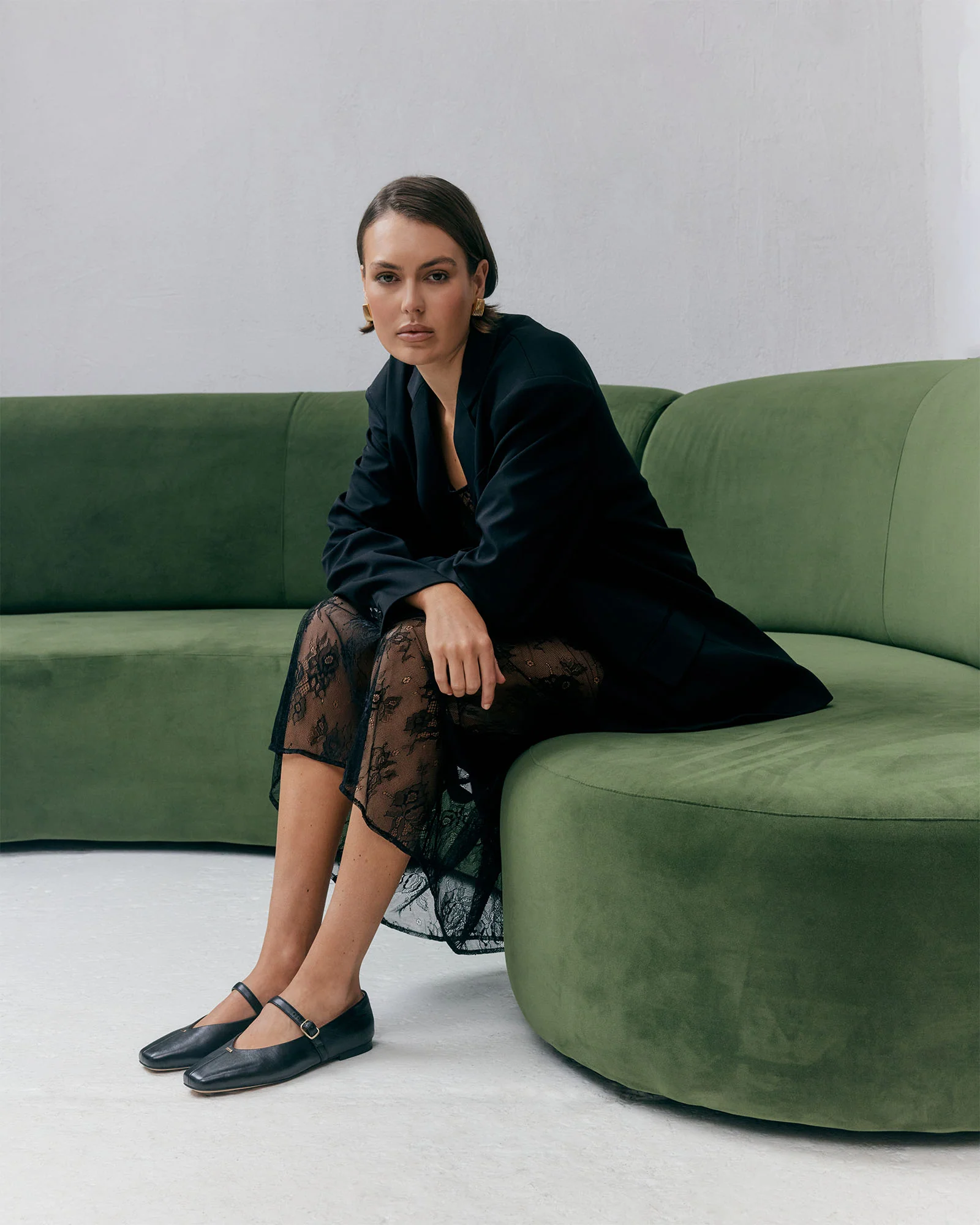 APRIL CASUAL FLATS BLACK LEATHER - Image 11