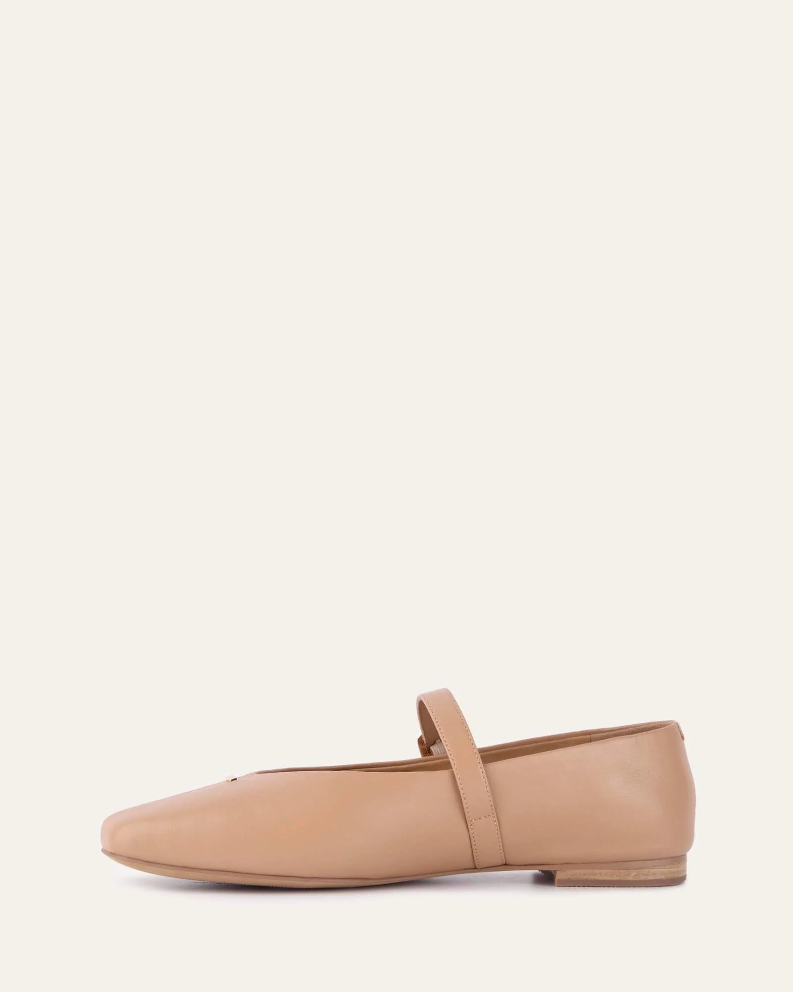 APRIL CASUAL FLATS TAN LEATHER - Image 6