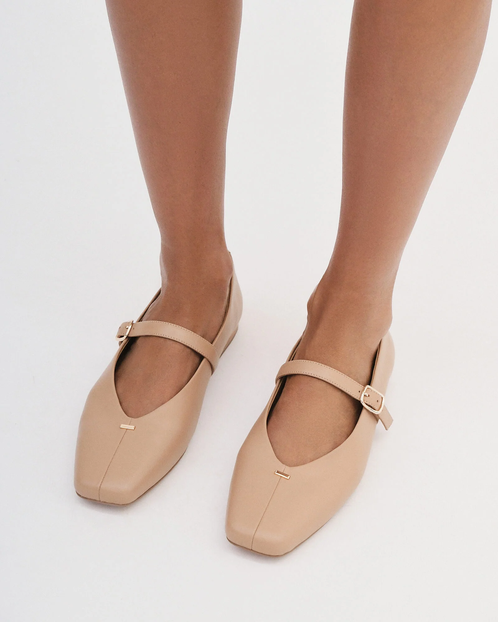 APRIL CASUAL FLATS TAN LEATHER - Image 7