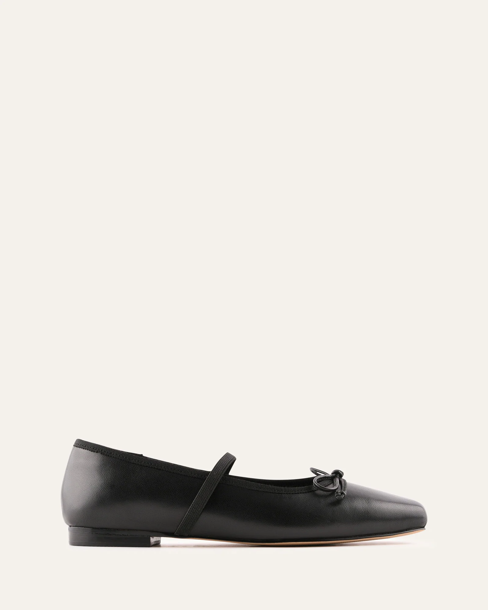 ASHA DRESS FLATS BLACK LEATHER