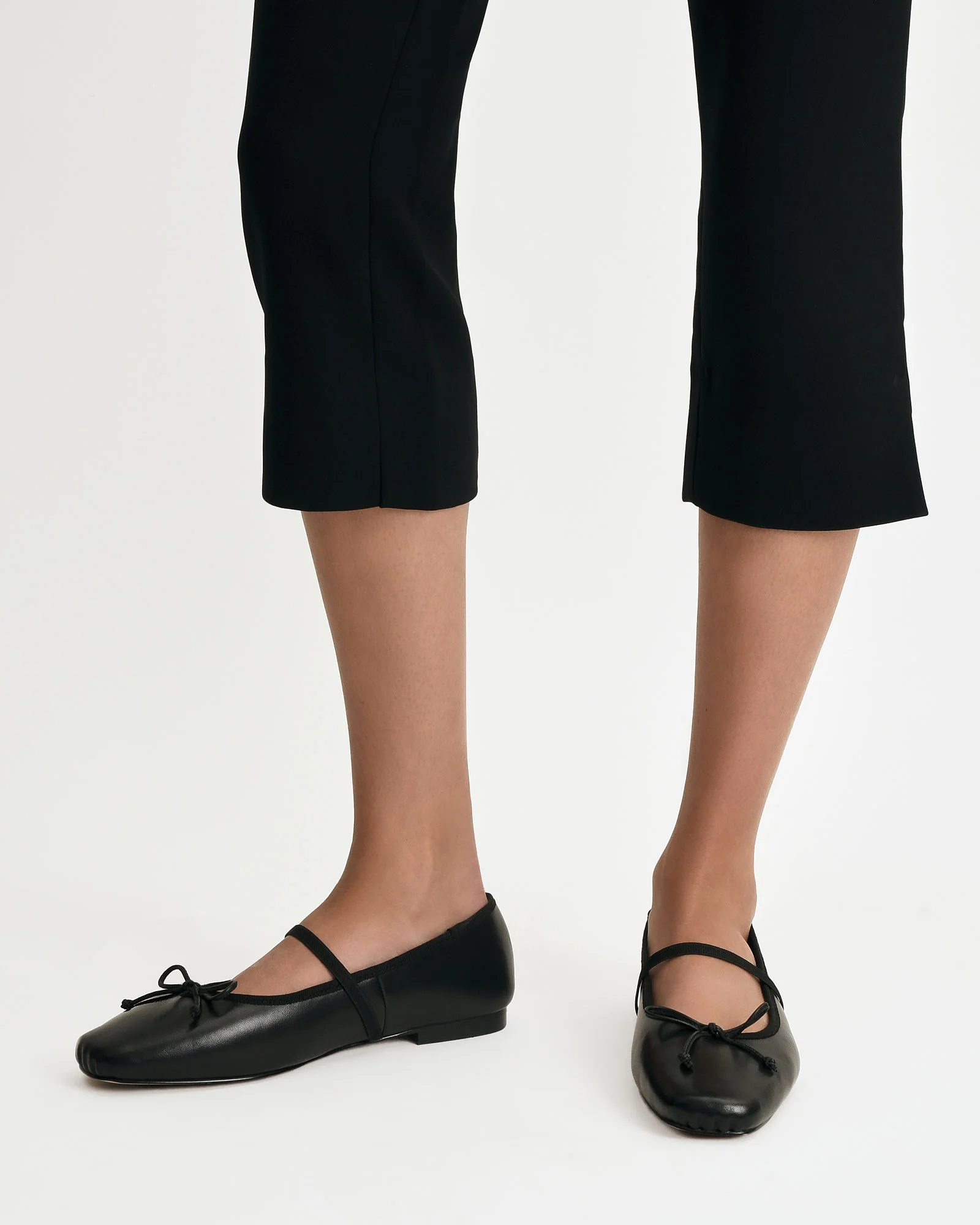 ASHA DRESS FLATS BLACK LEATHER - Image 2