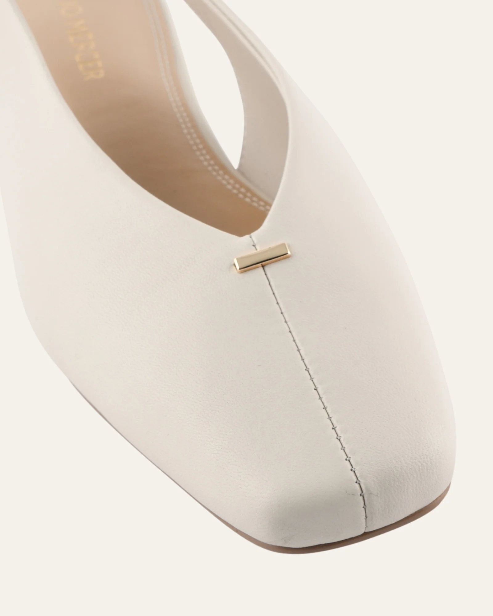 ASHLEE DRESS FLATS OFF WHITE LEATHER - Image 4