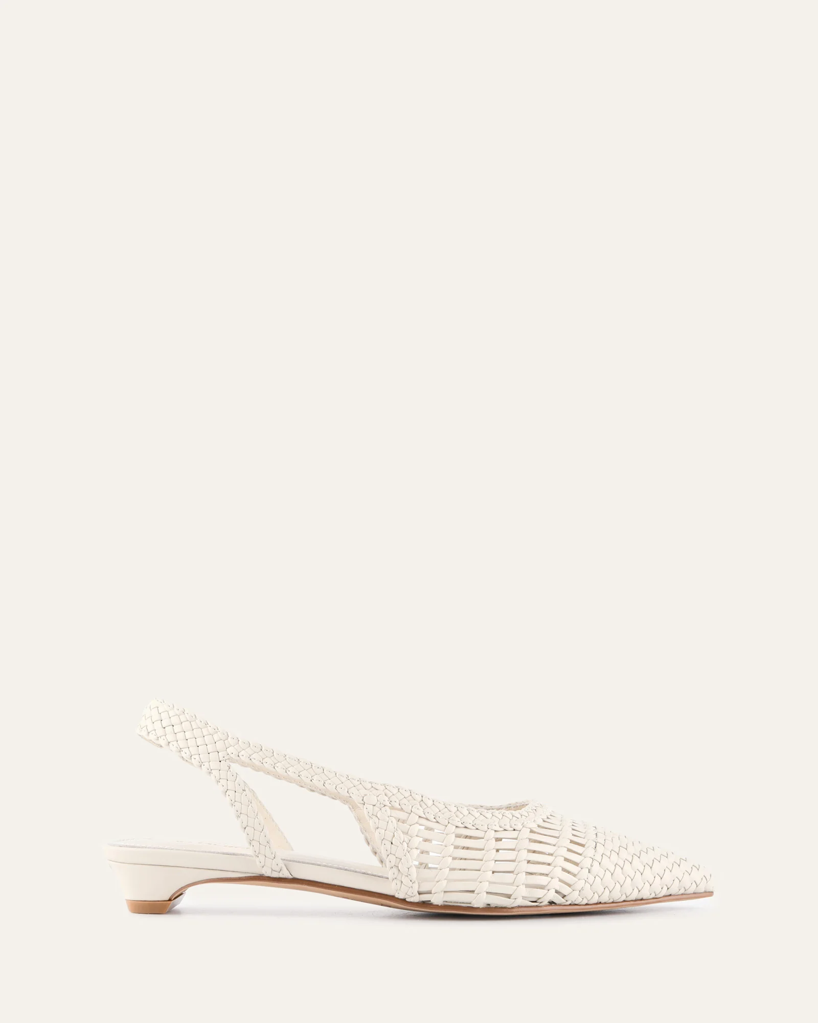 AUBREY DRESS FLATS OFF WHITE LEATHER