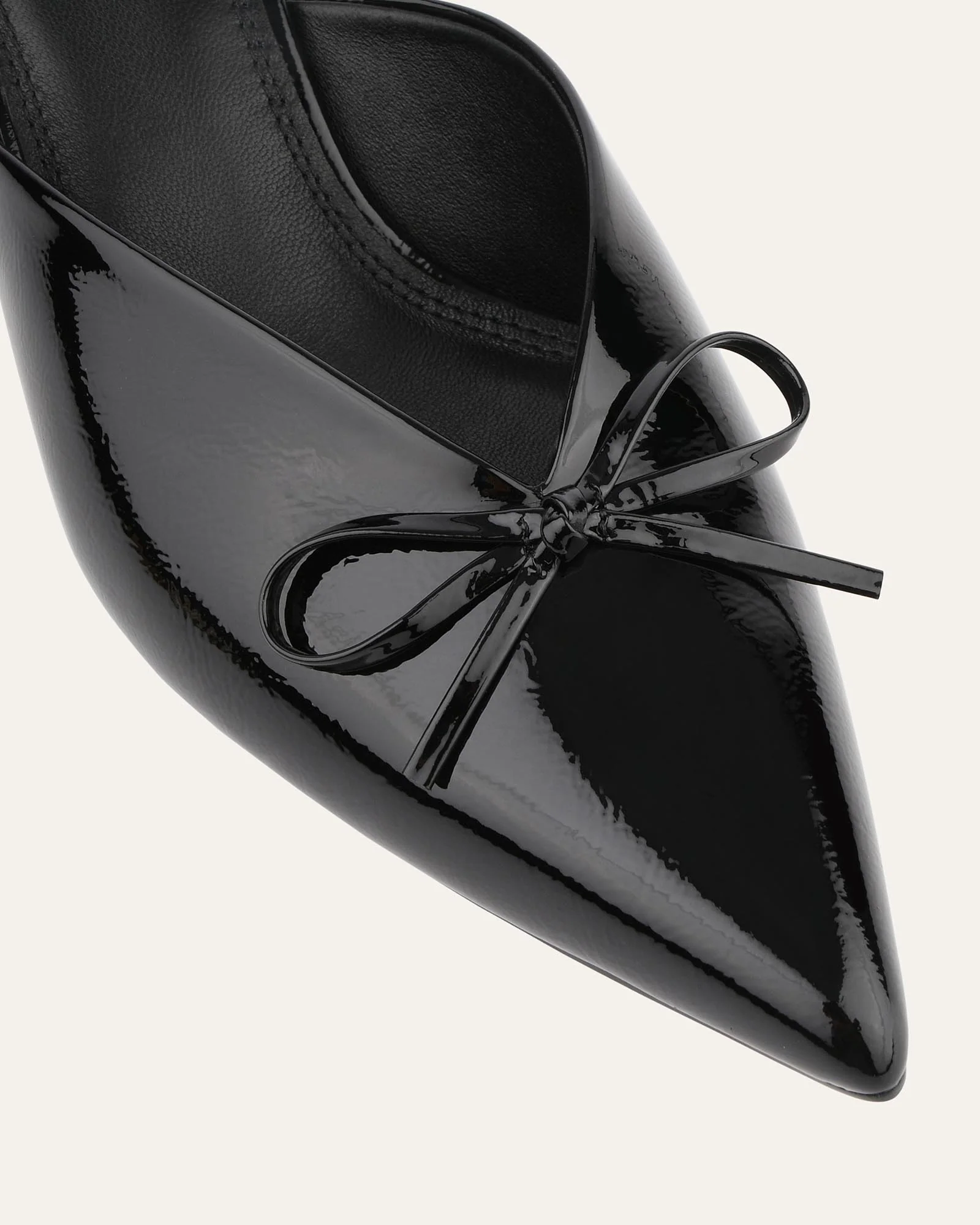 BETSY MID HEELS BLACK CRINKLE PATENT - Image 4