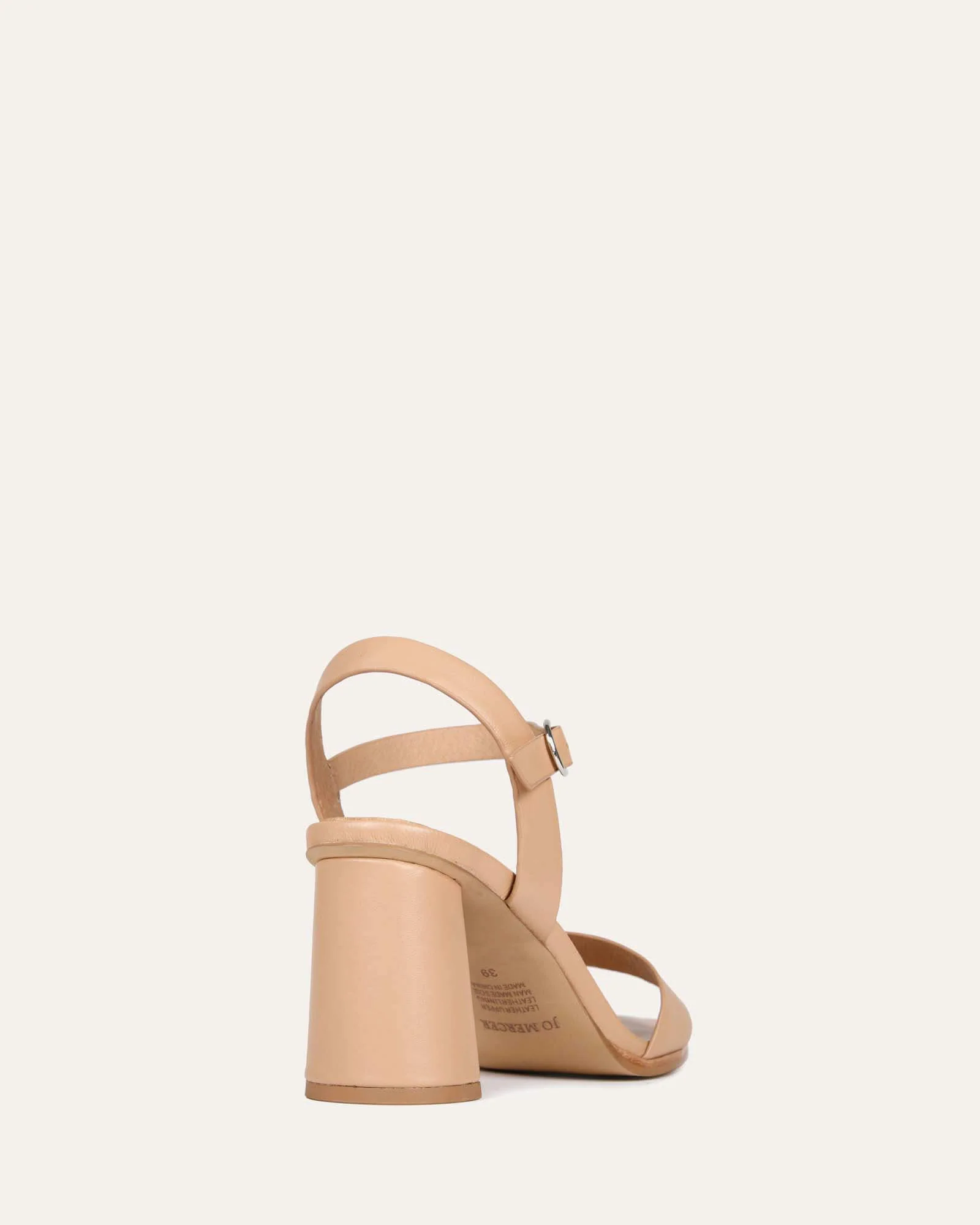 CALAIS HIGH HEEL SANDALS BEIGE LEATHER - Image 5