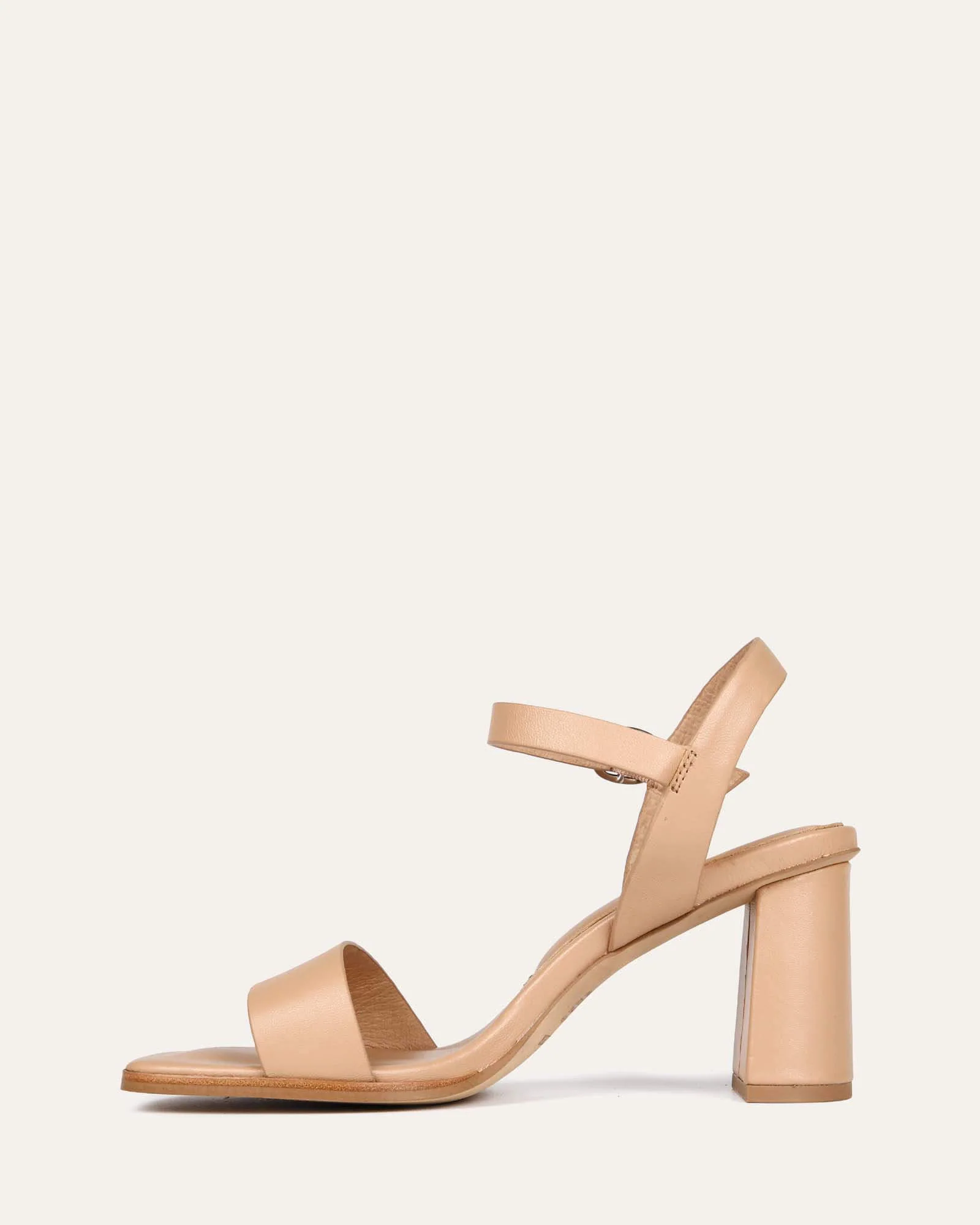 CALAIS HIGH HEEL SANDALS BEIGE LEATHER - Image 6