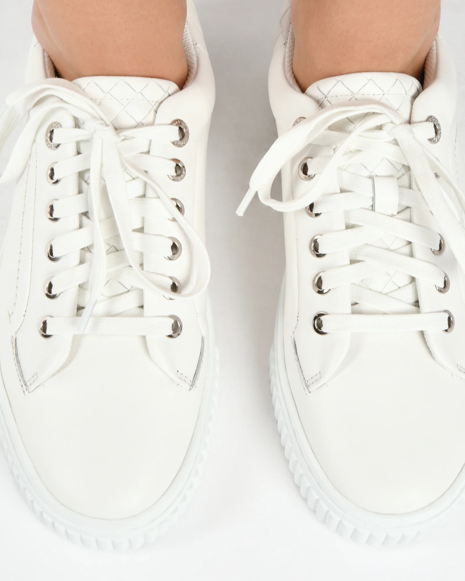 CAMPBELL SNEAKERS WHITE LEATHER - Image 9