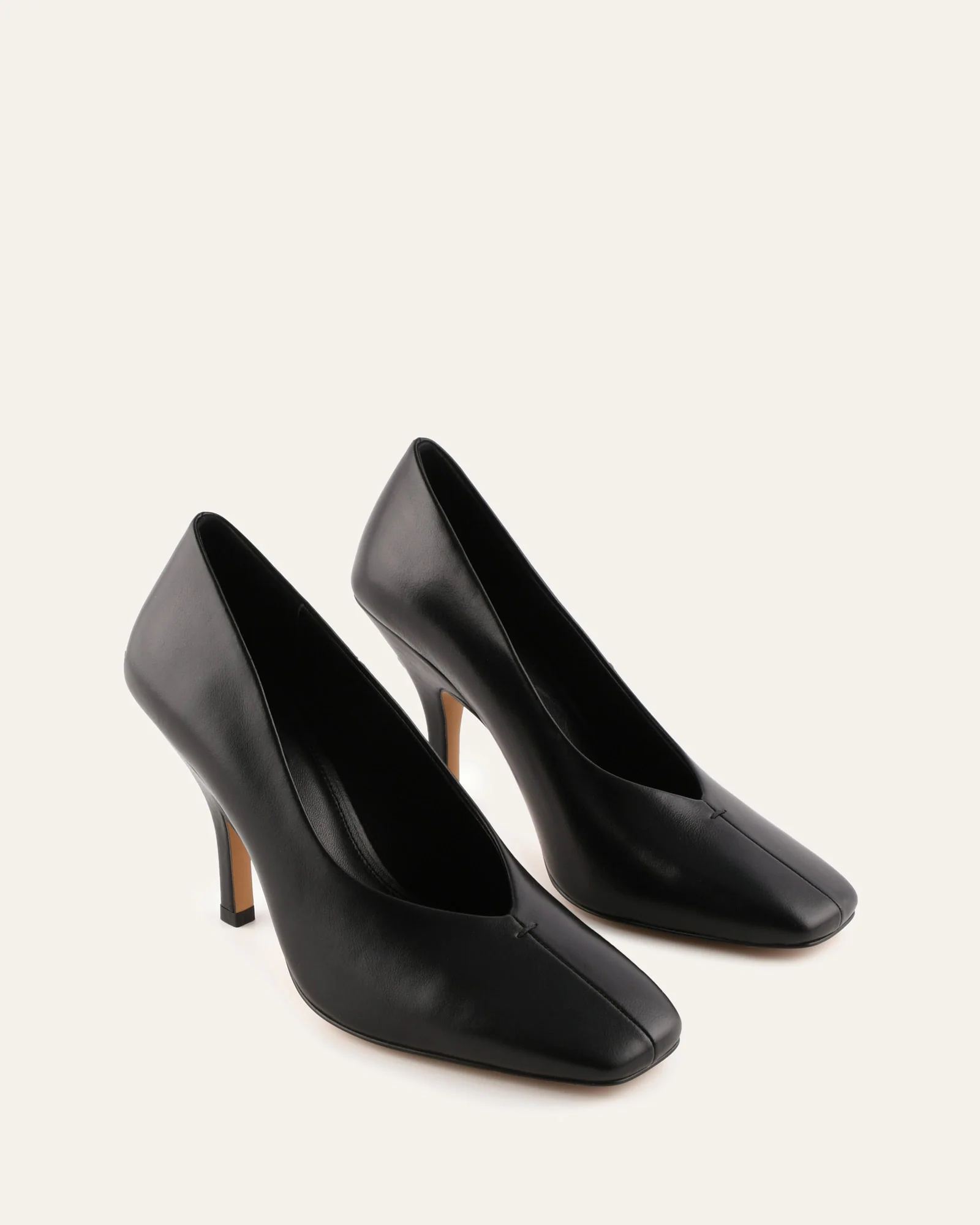 CAREY HIGH HEELS BLACK LEATHER - Image 3