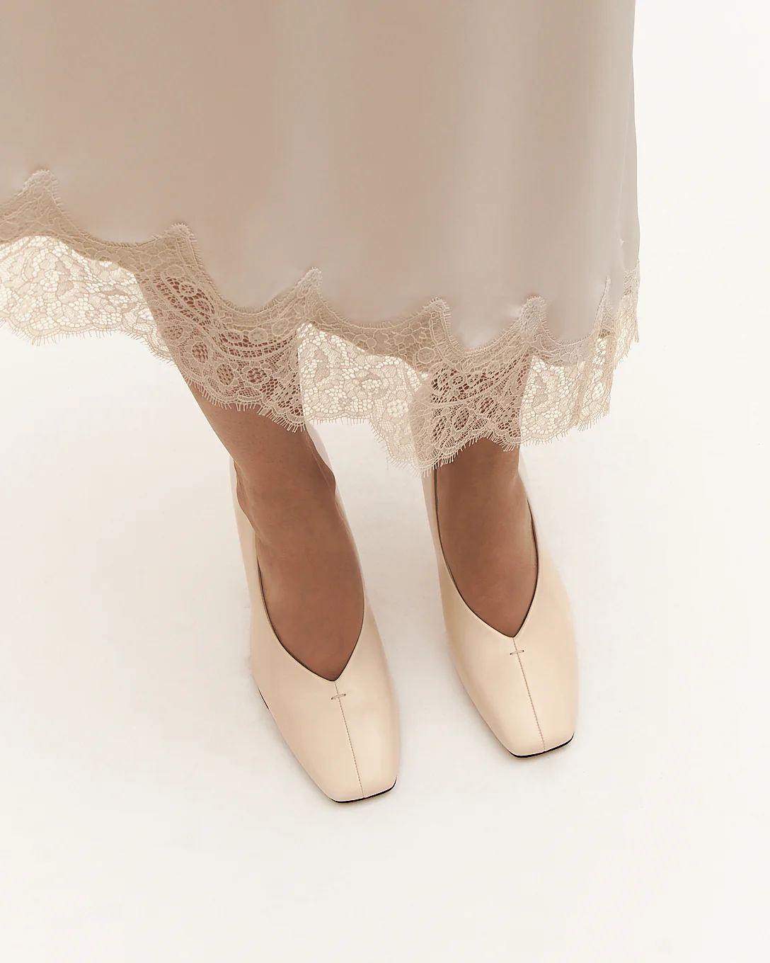 CAREY HIGH HEELS OFF WHITE LEATHER - Image 7