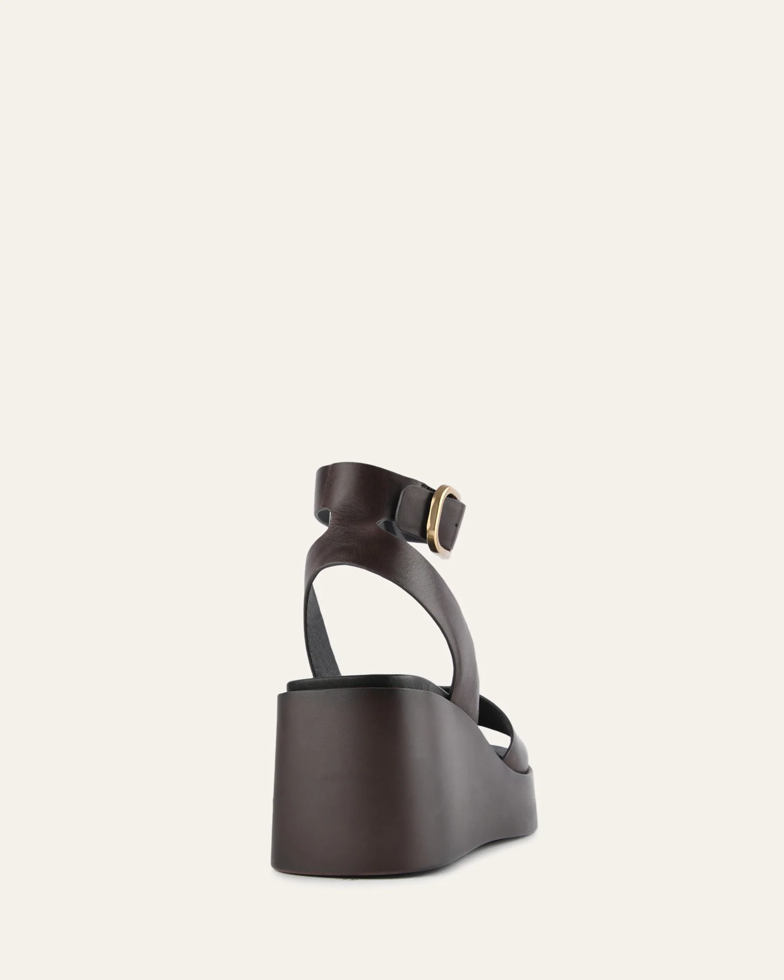 CASSIE MID WEDGE SANDALS CHESTNUT LEATHER - Image 5