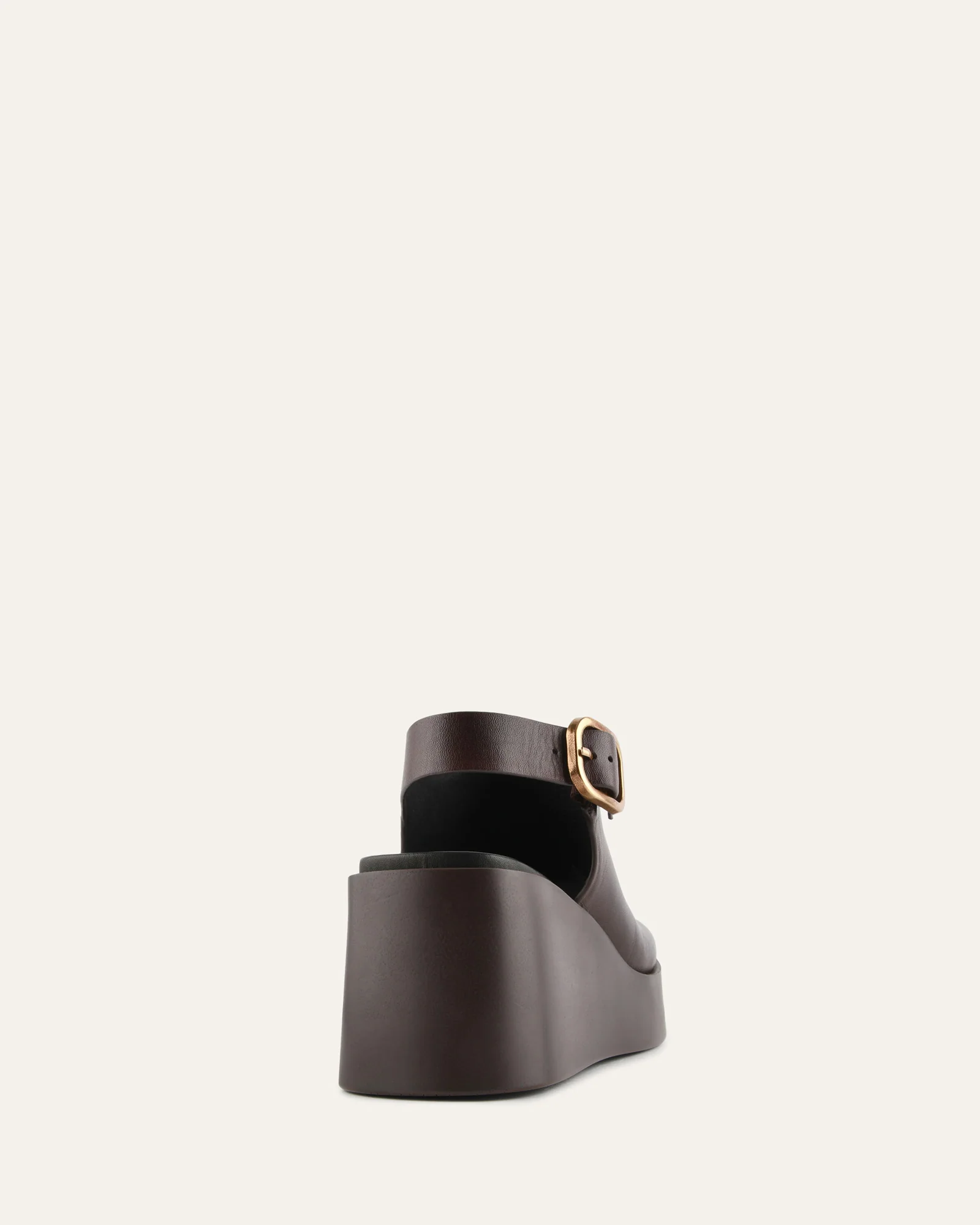 CHERRY MID WEDGE SANDALS CHESTNUT LEATHER - Image 5