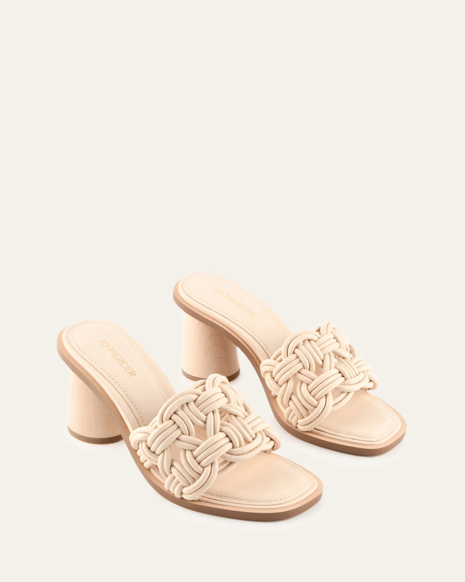 CIELO MID HEEL SANDALS VANILLA LEATHER - Image 3