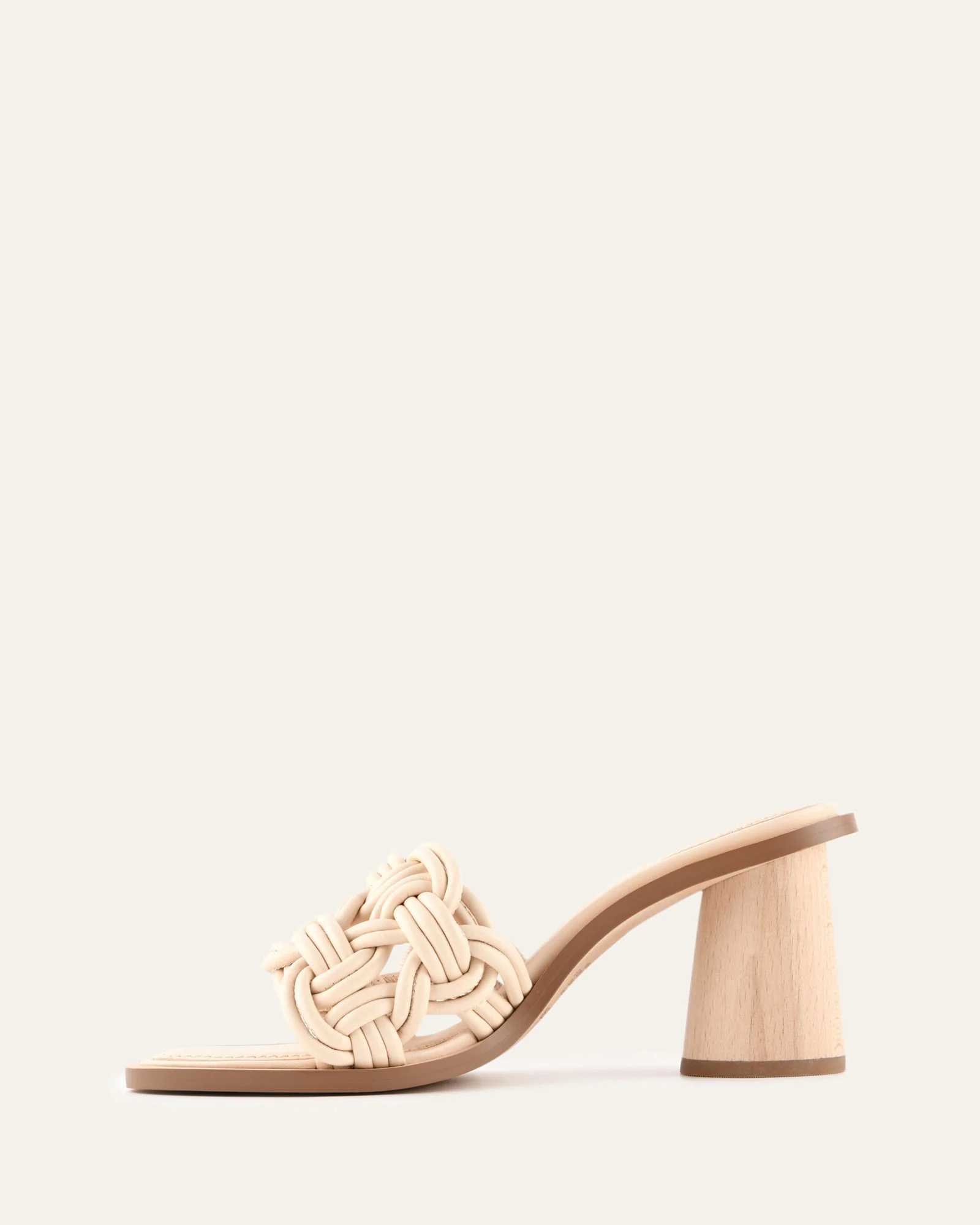 CIELO MID HEEL SANDALS VANILLA LEATHER - Image 6