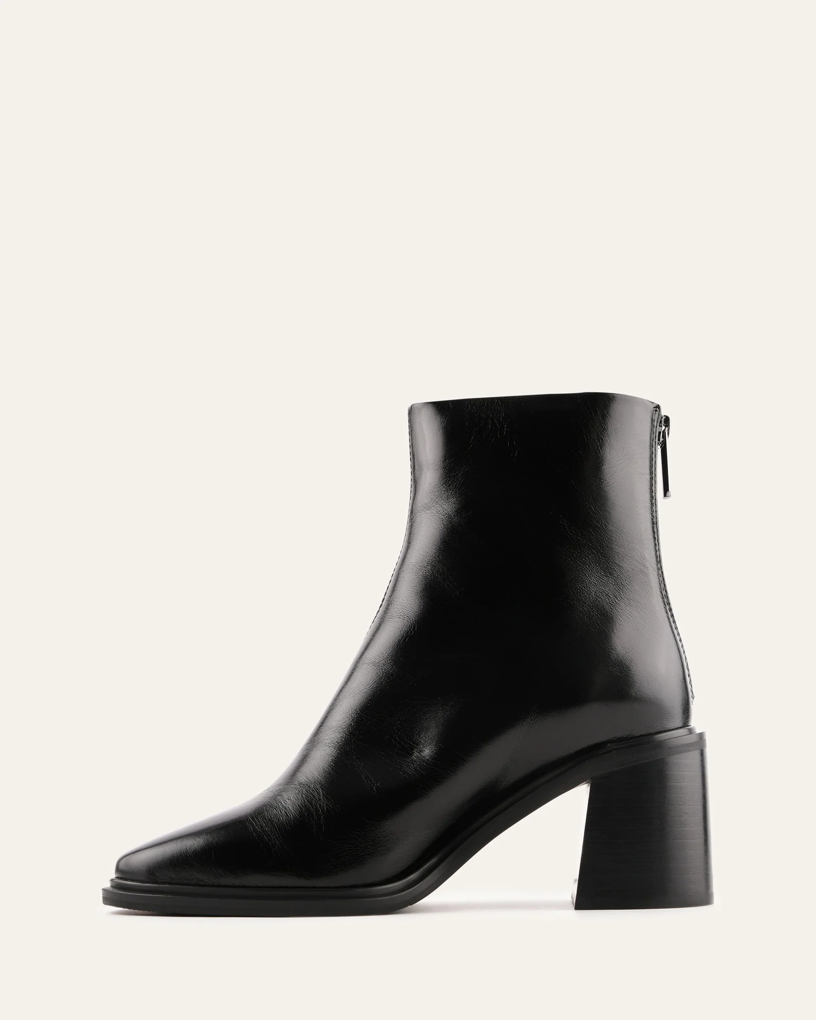COLBY MID ANKLE BOOTS BLACK LEATHER - Image 6