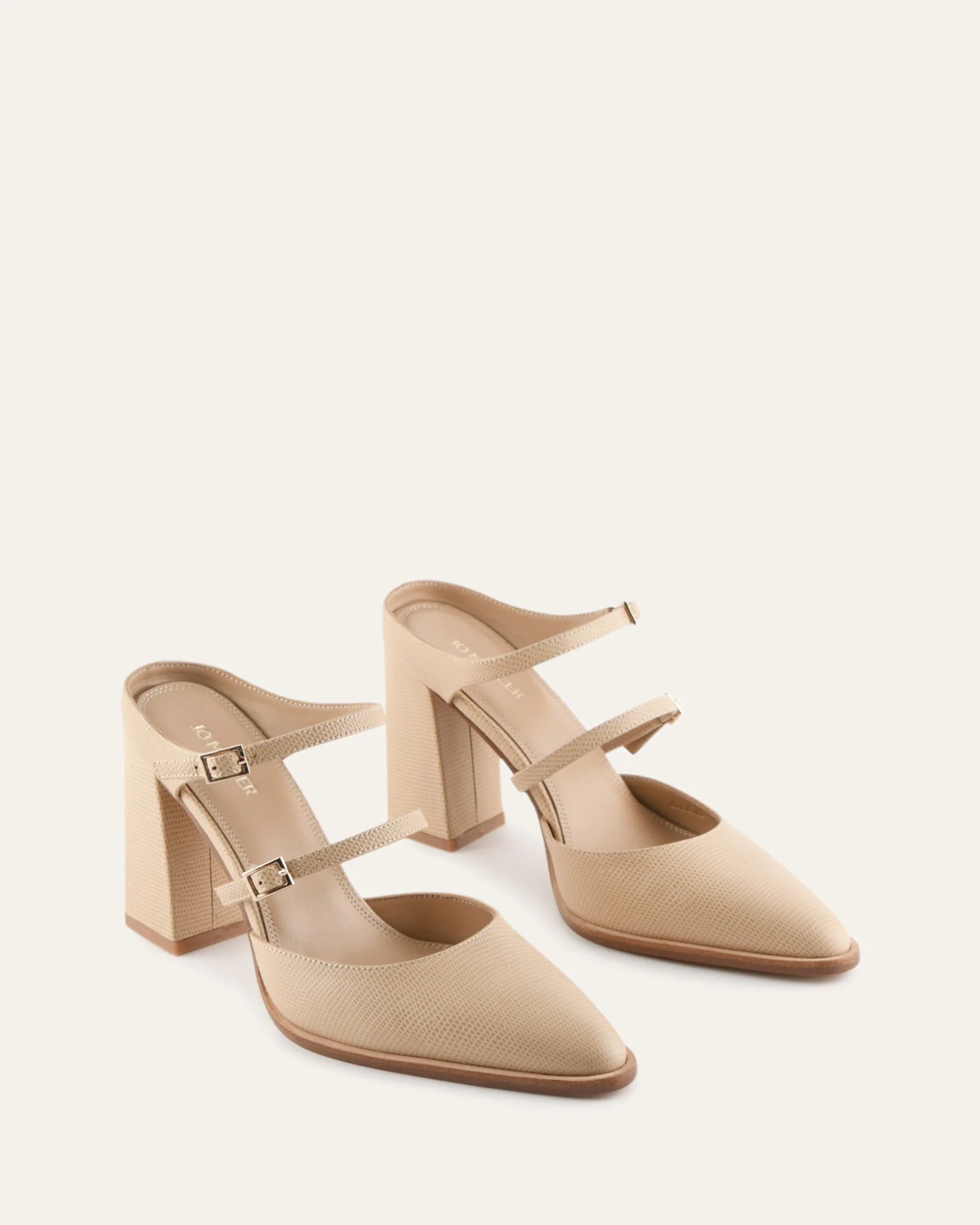 COMET HIGH HEELS BEIGE LIZARD PRINT - Image 3