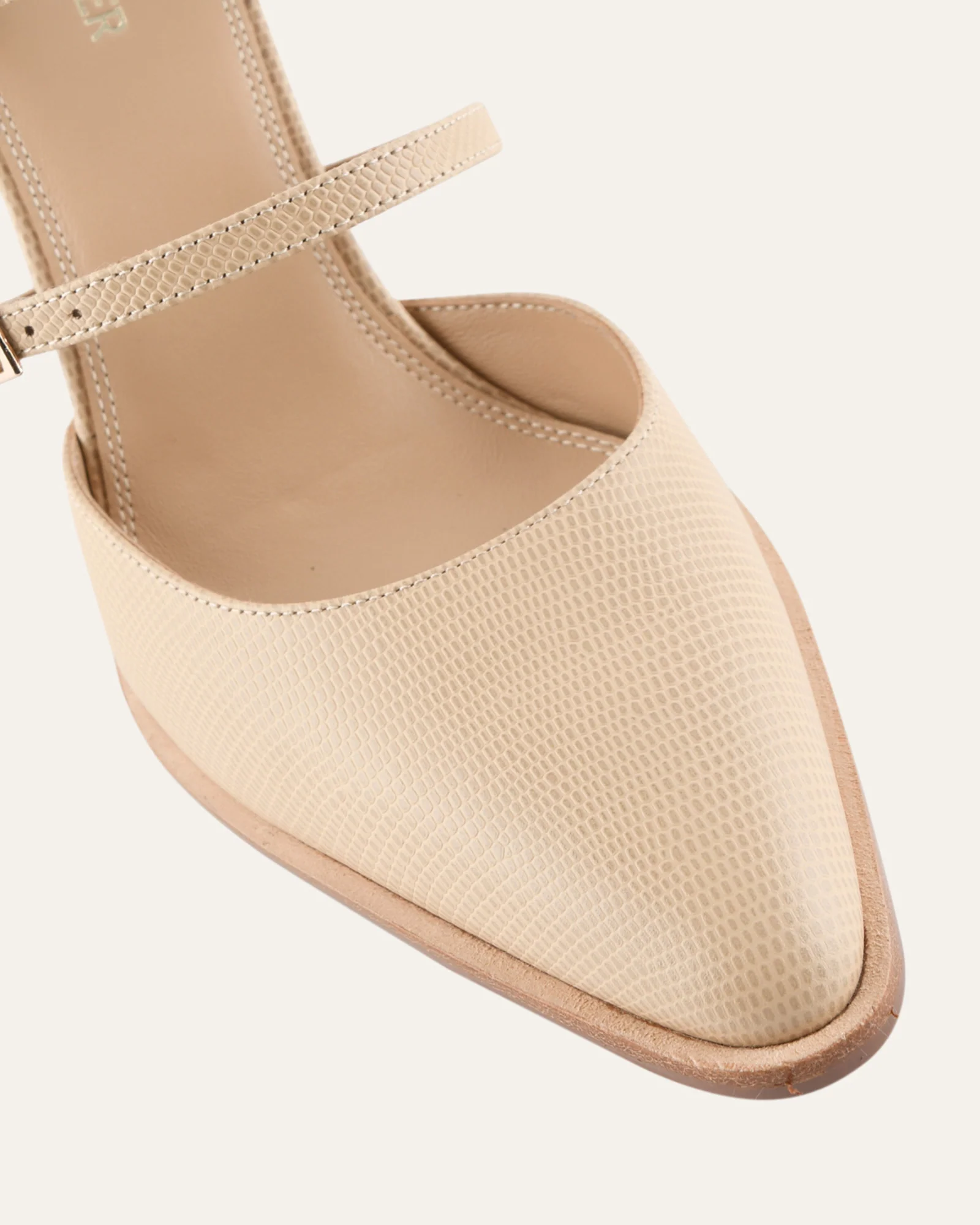 COMET HIGH HEELS BEIGE LIZARD PRINT - Image 4