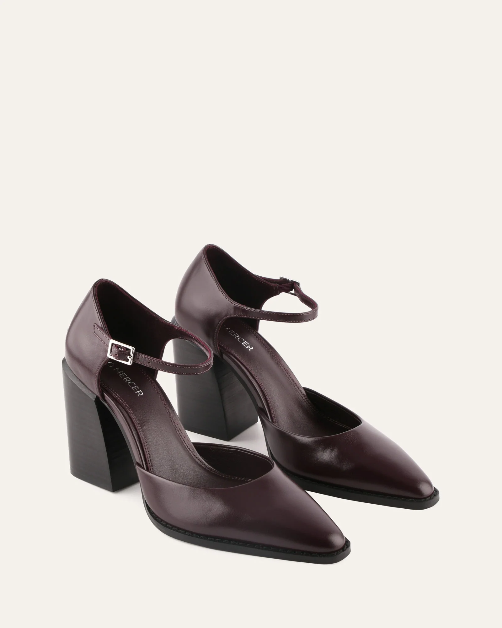 COOPER HIGH HEELS MERLOT LEATHER - Image 3