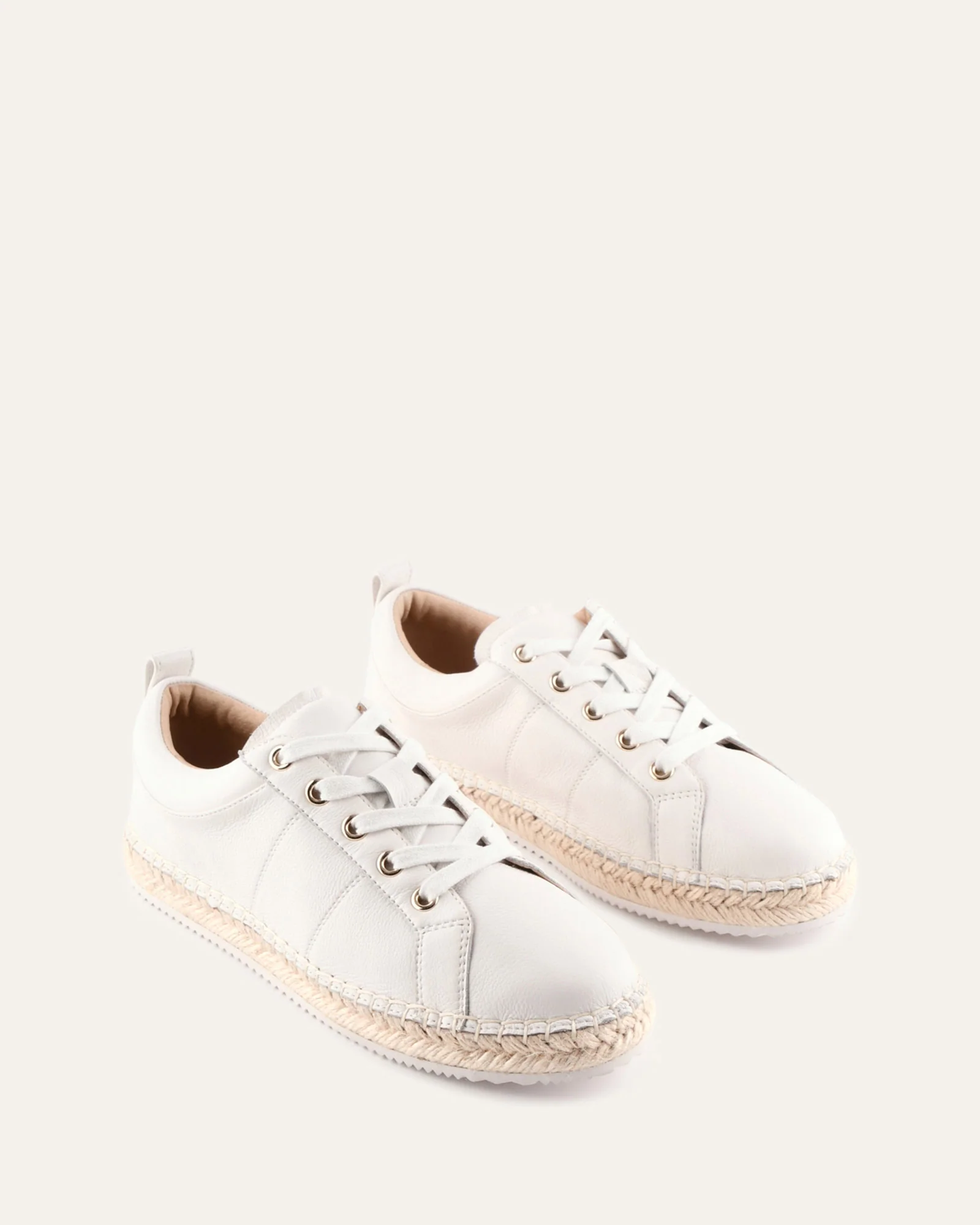 COVE ESPADRILLE SNEAKERS WHITE LEATHER - Image 2