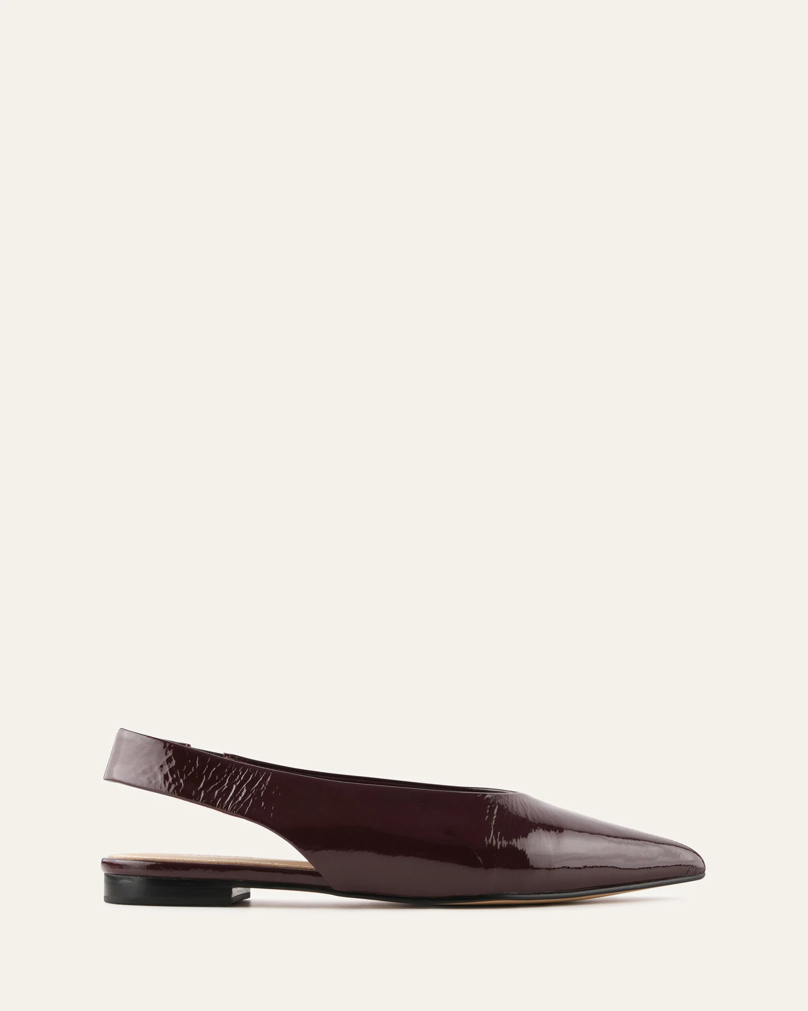 DAPHNE DRESS FLATS MERLOT CRINKLE PATENT