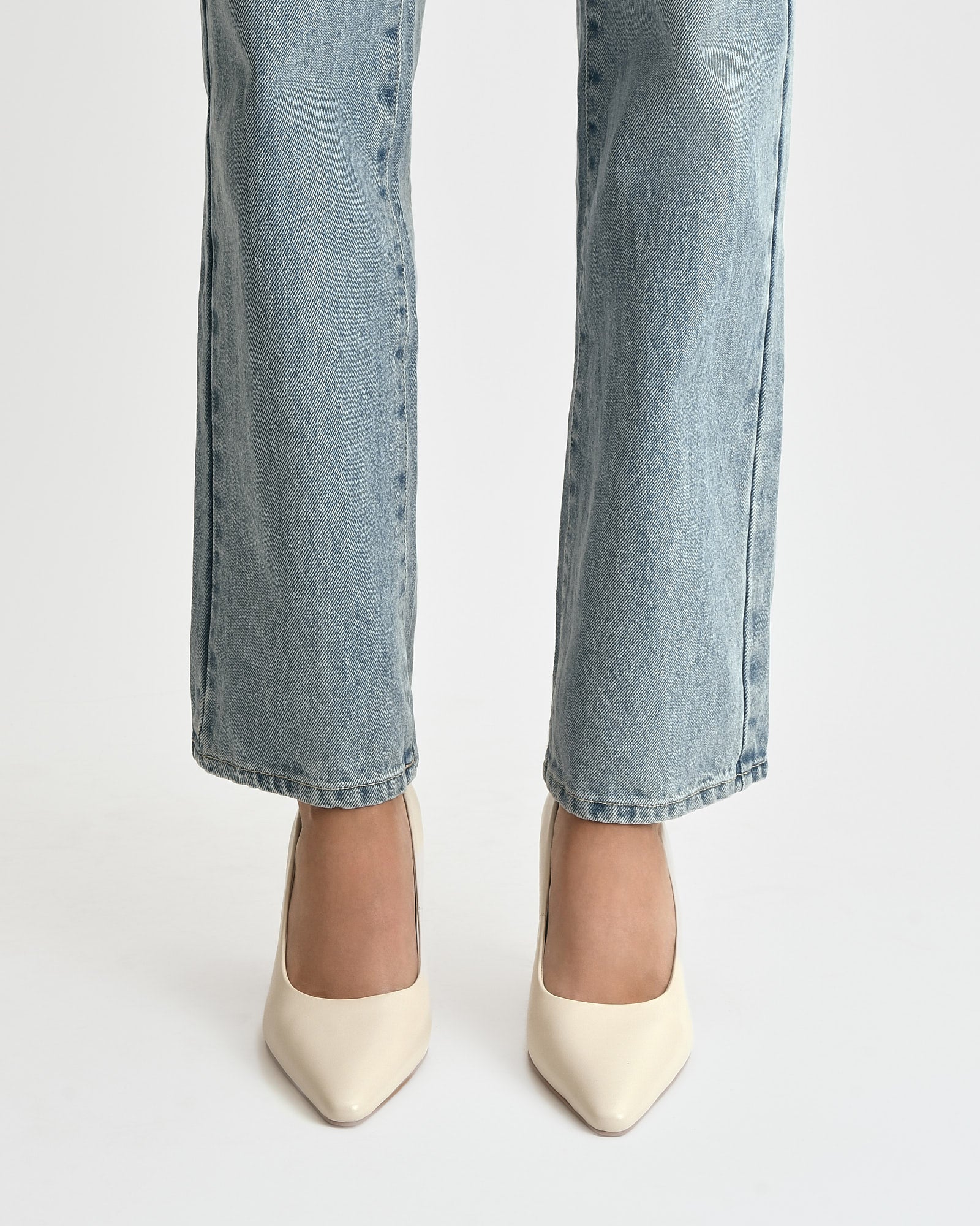 DASH HIGH HEELS OFF WHITE LEATHER - Image 7