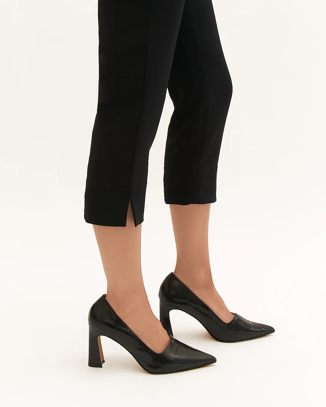 DOMINIQUE HIGH HEELS BLACK CROC - Image 7