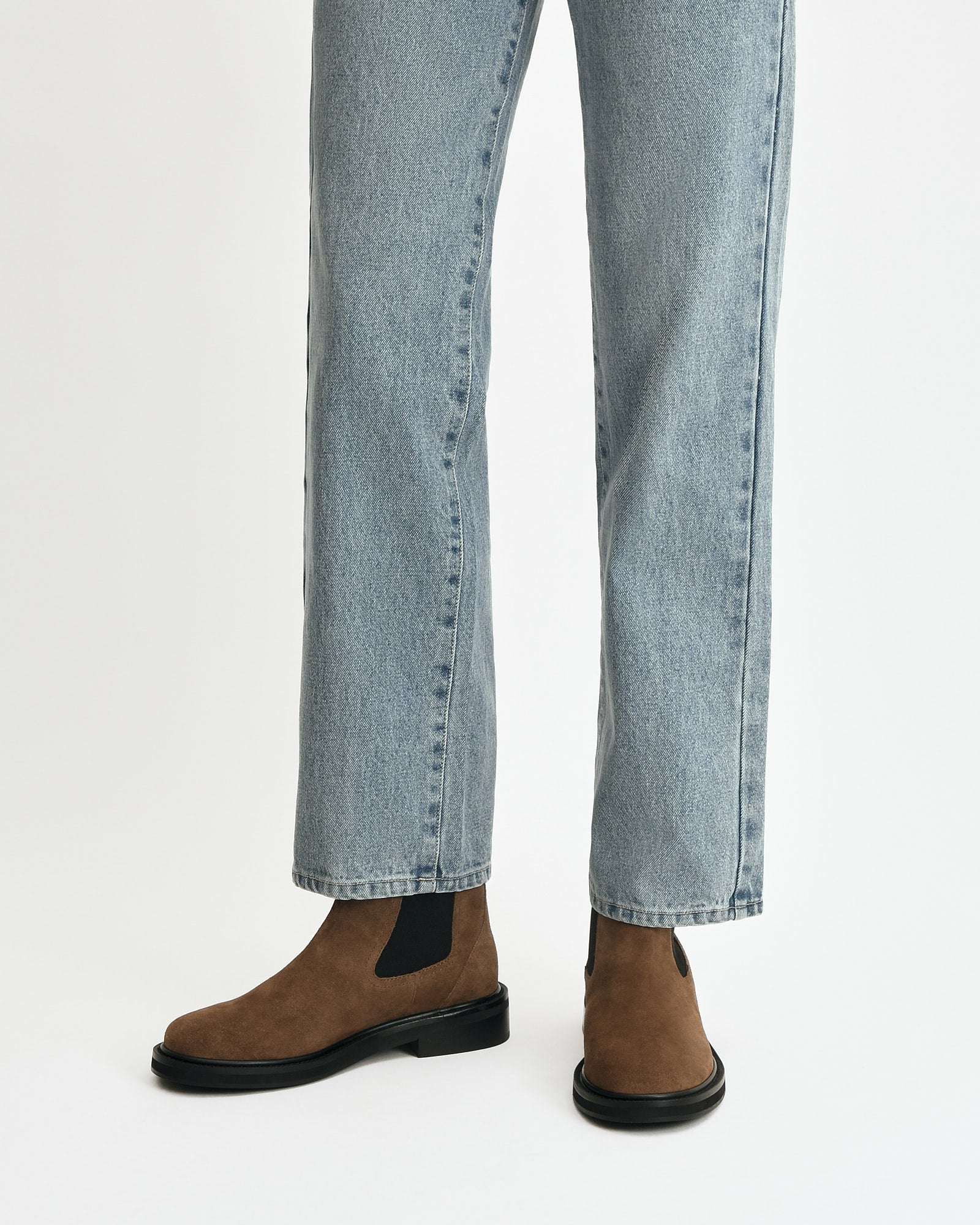 DORIAN FLAT ANKLE BOOTS BARK SUEDE - Image 2