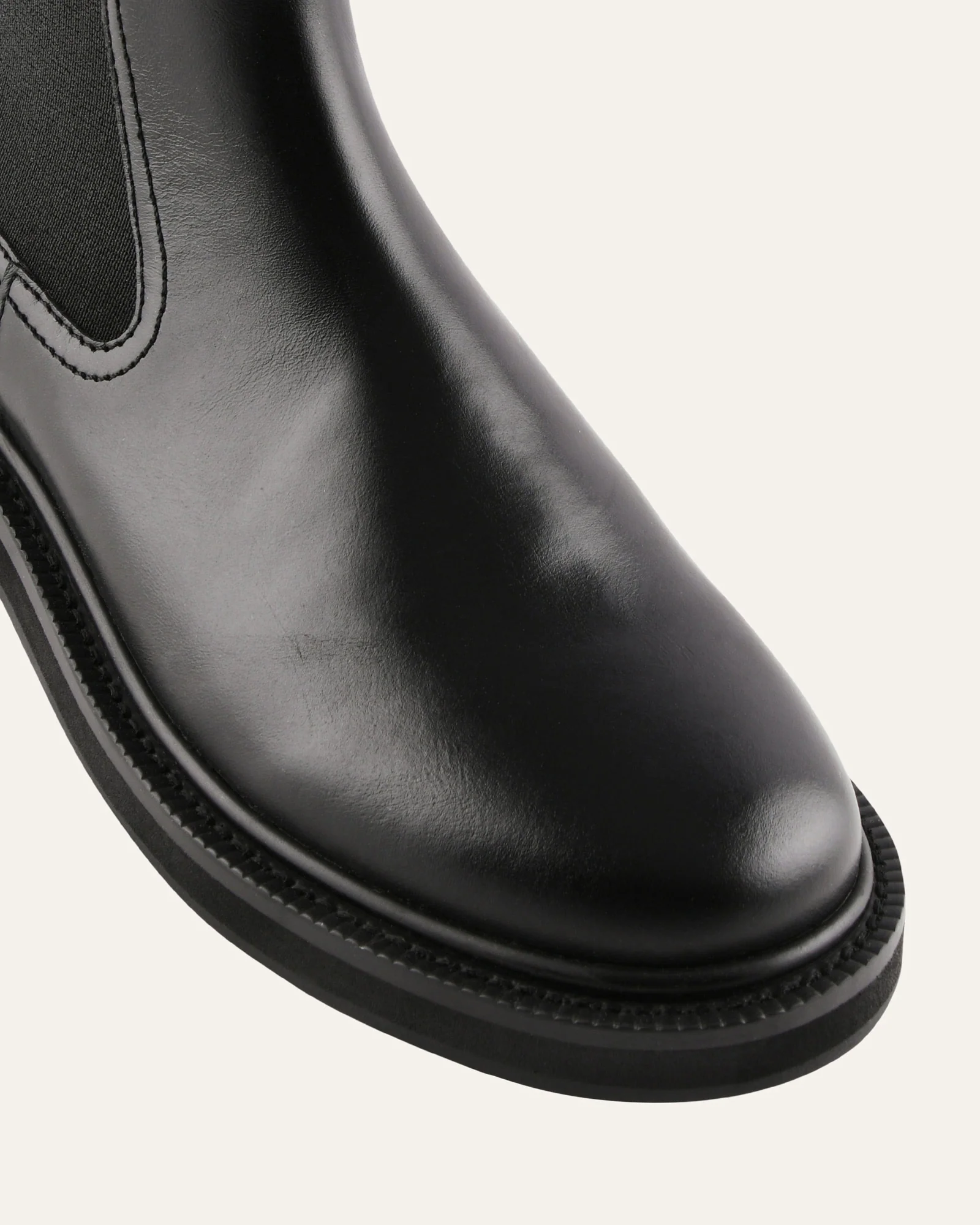 DORIAN FLAT ANKLE BOOTS BLACK LEATHER - Image 4