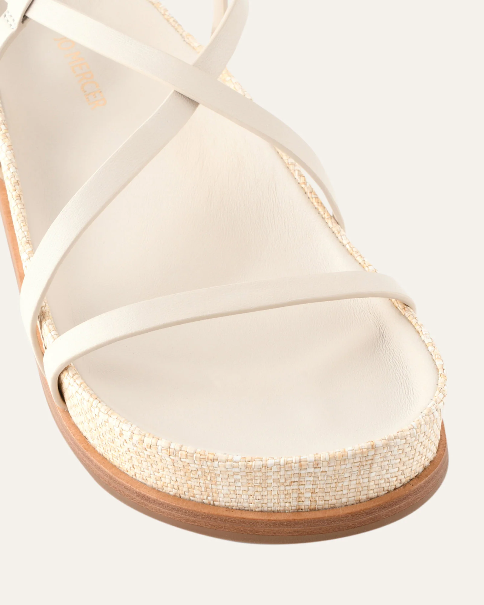 ELK FLAT SANDALS OFF WHITE NATURAL RAFFIA - Image 3