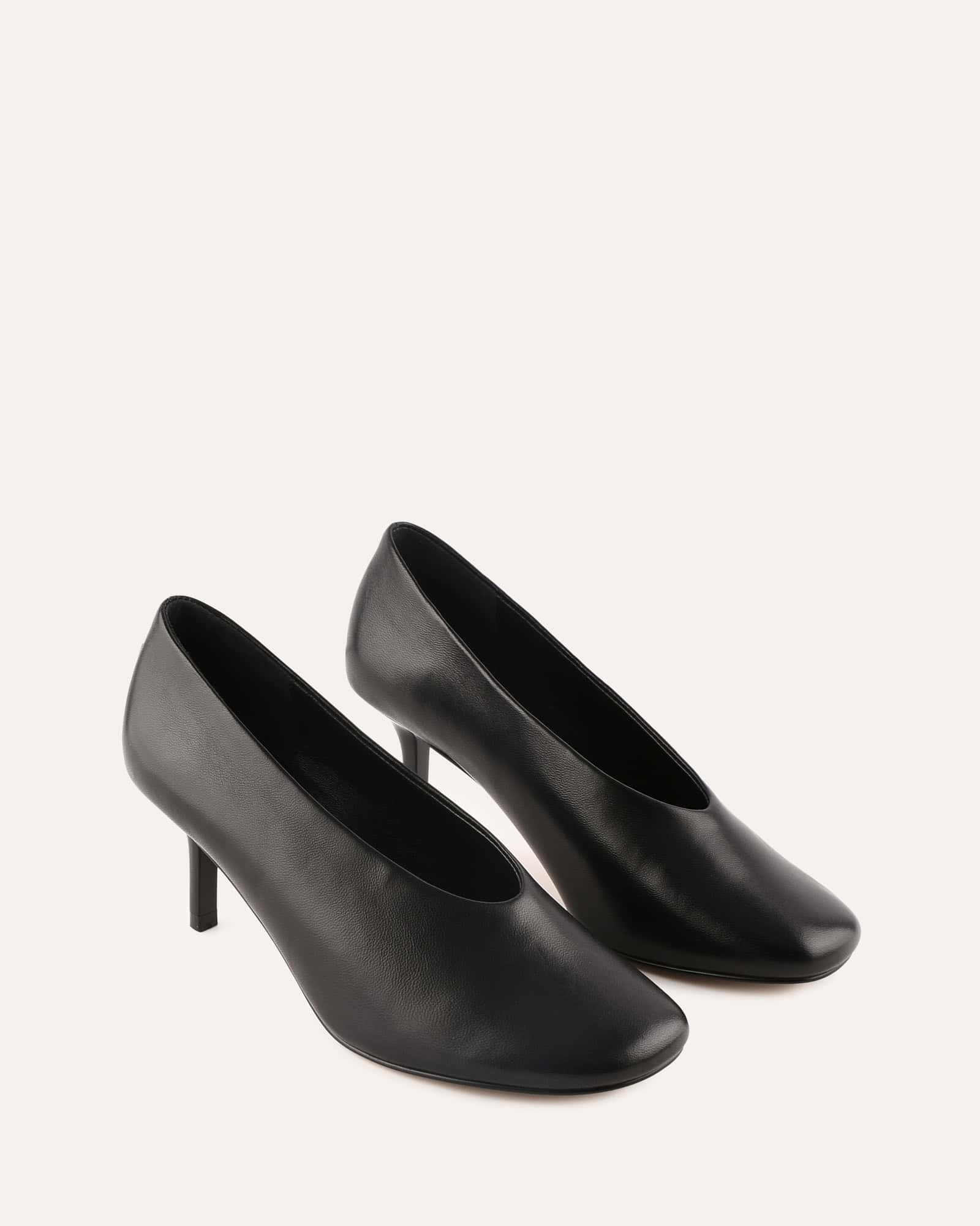 ELLA MID HEELS BLACK LEATHER - Image 2