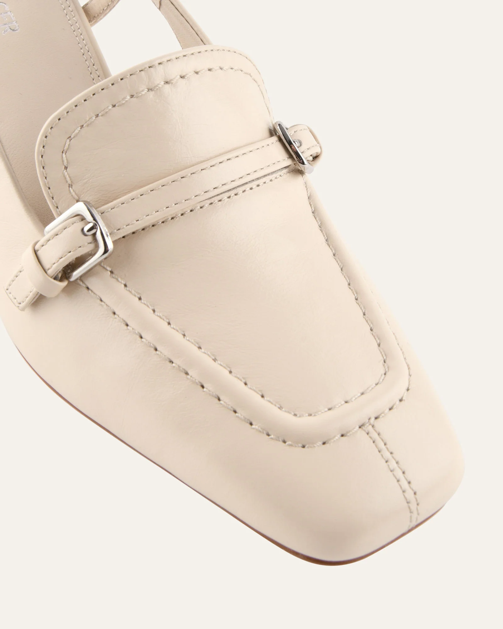 ELLERY MID HEELS OFF WHITE LEATHER - Image 4