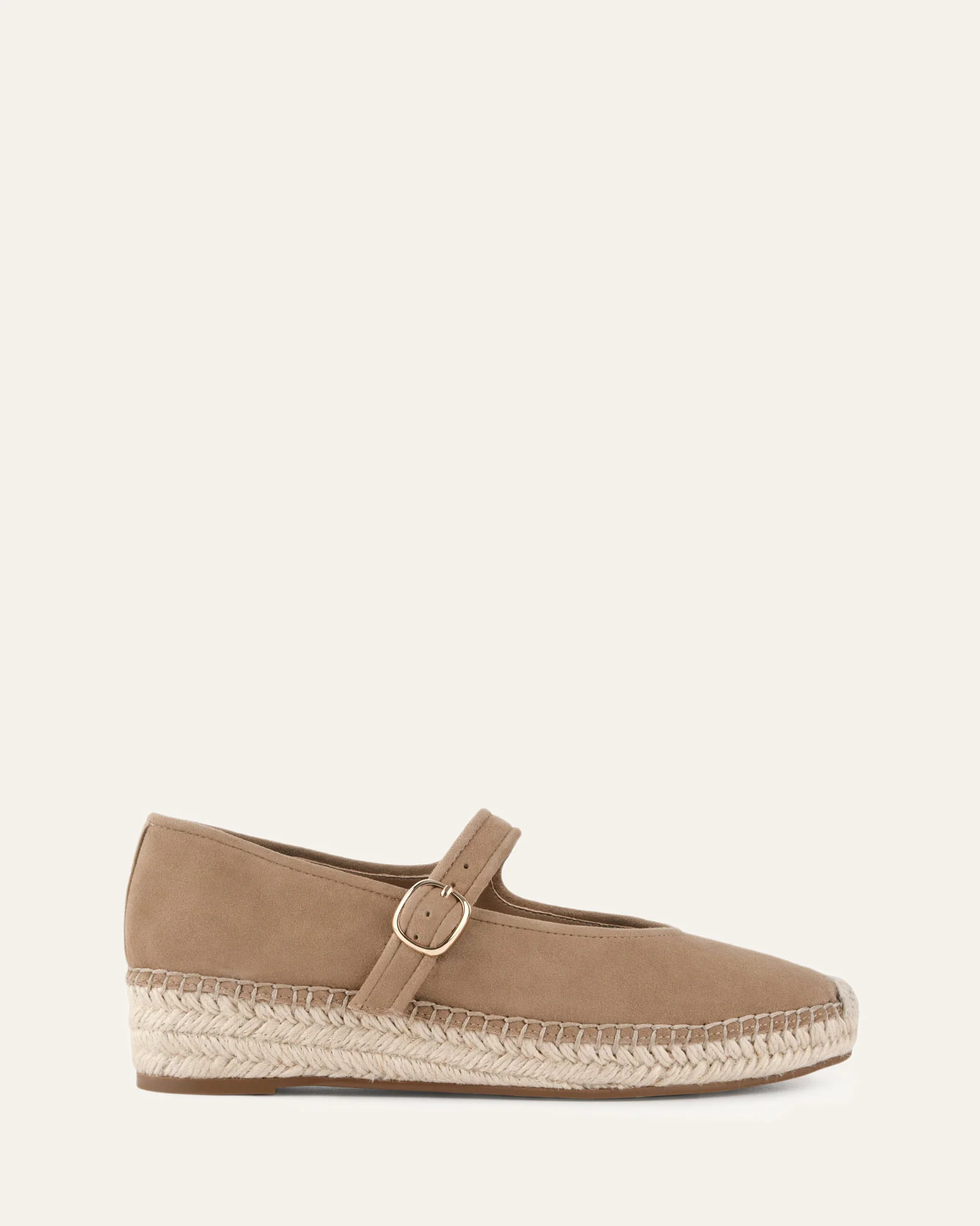 ELSIE FLAT ESPADRILLES LATTE SUEDE