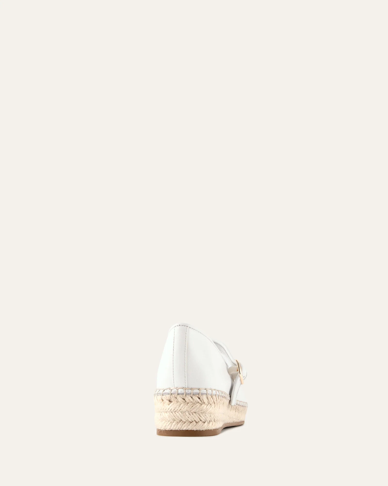 ELSIE FLAT ESPADRILLES WHITE LEATHER - Image 4