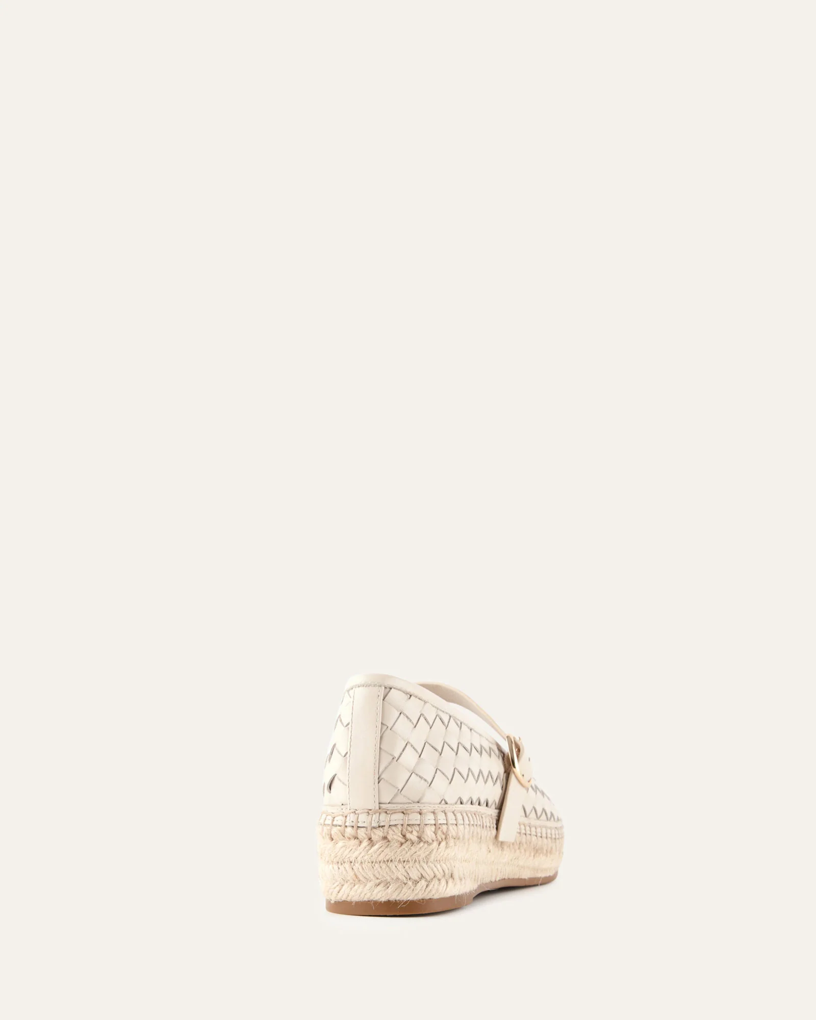 ELSIE WOVEN FLAT ESPADRILLES OFF WHITE LEATHER - Image 5
