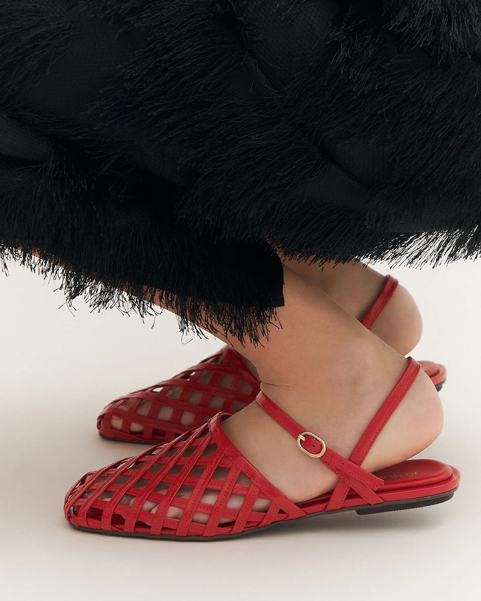 EROS CASUAL FLATS RED LEATHER - Image 8