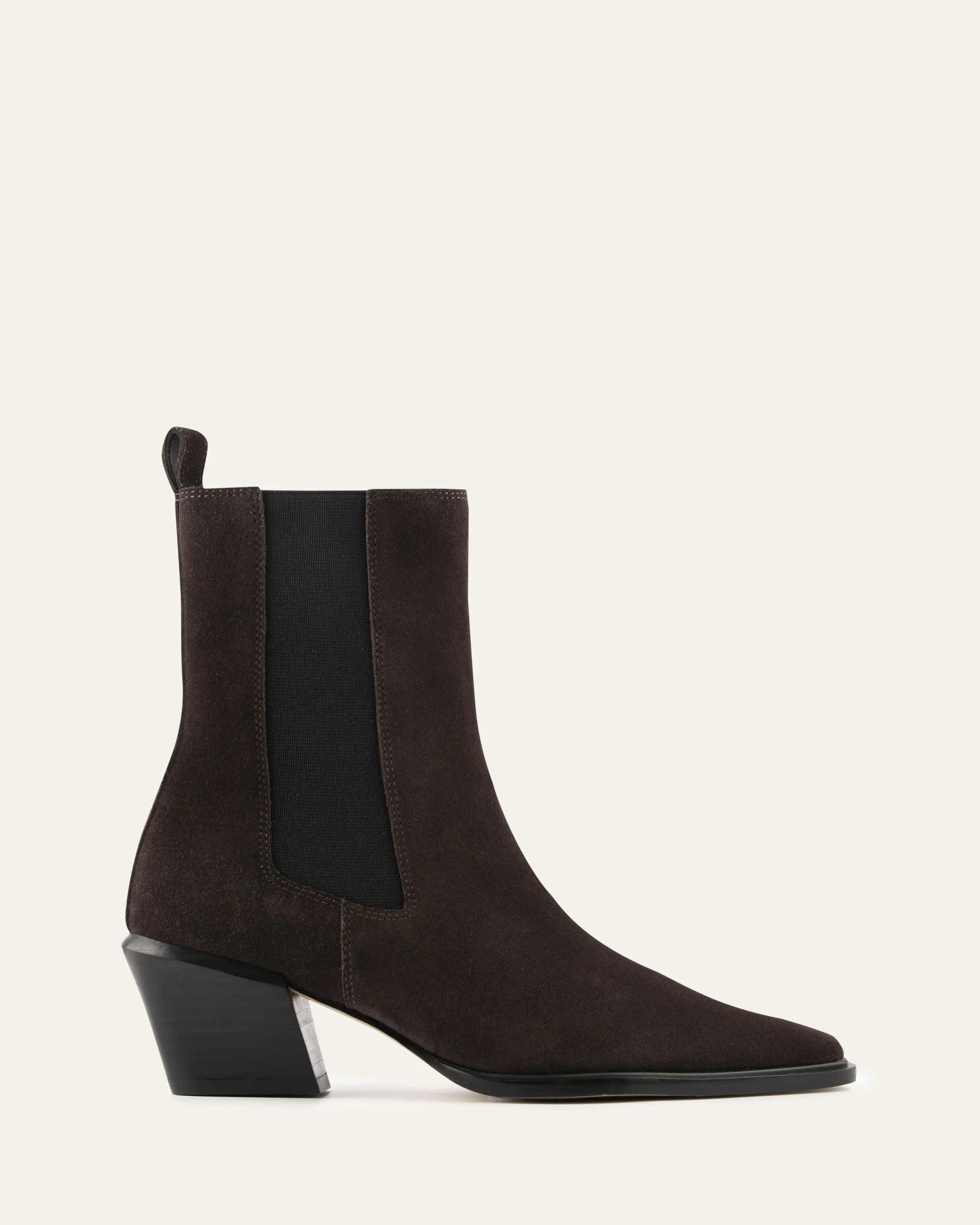 FABLE FLAT ANKLE BOOTS BITTER CHOC SUEDE