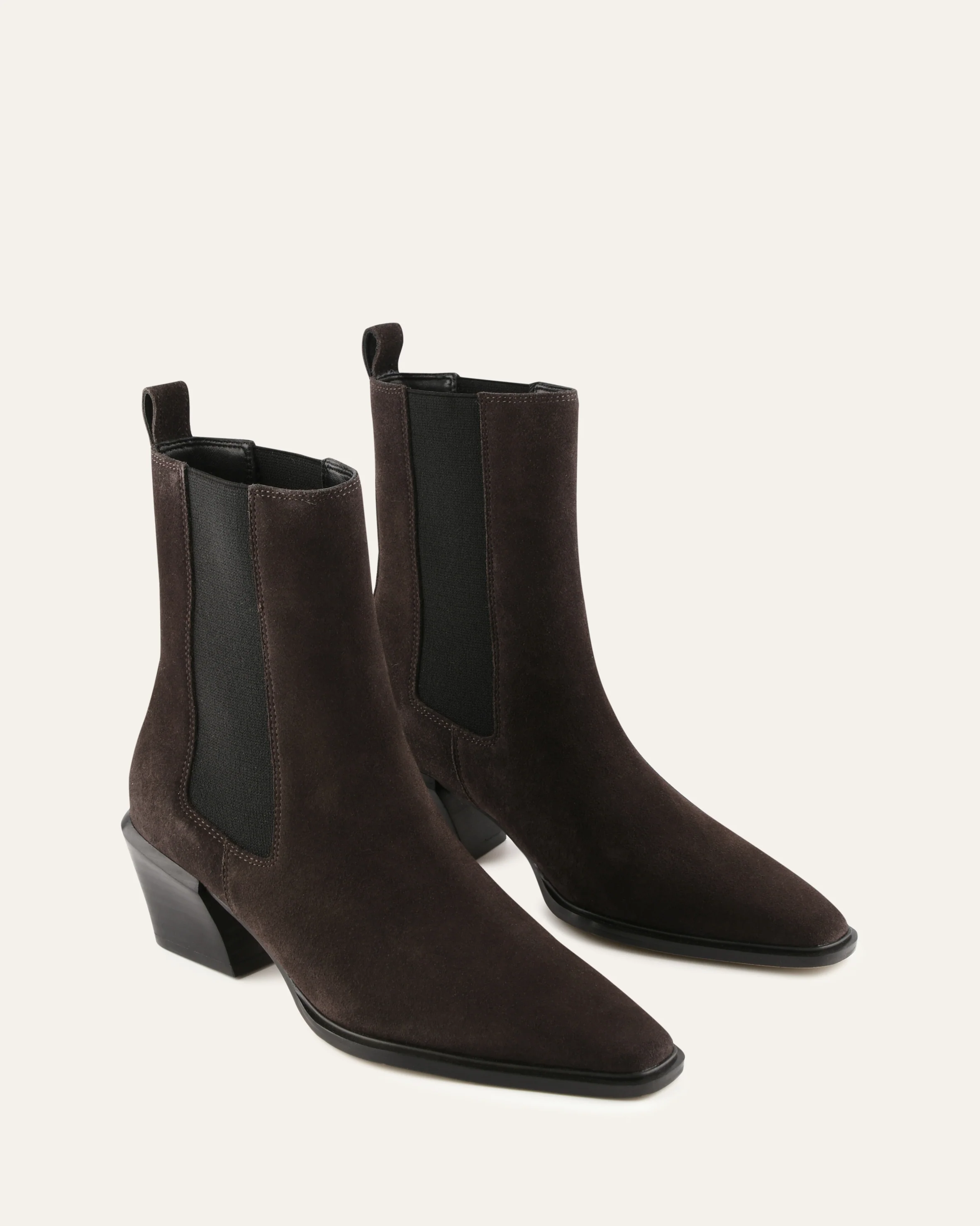 FABLE FLAT ANKLE BOOTS BITTER CHOC SUEDE - Image 2