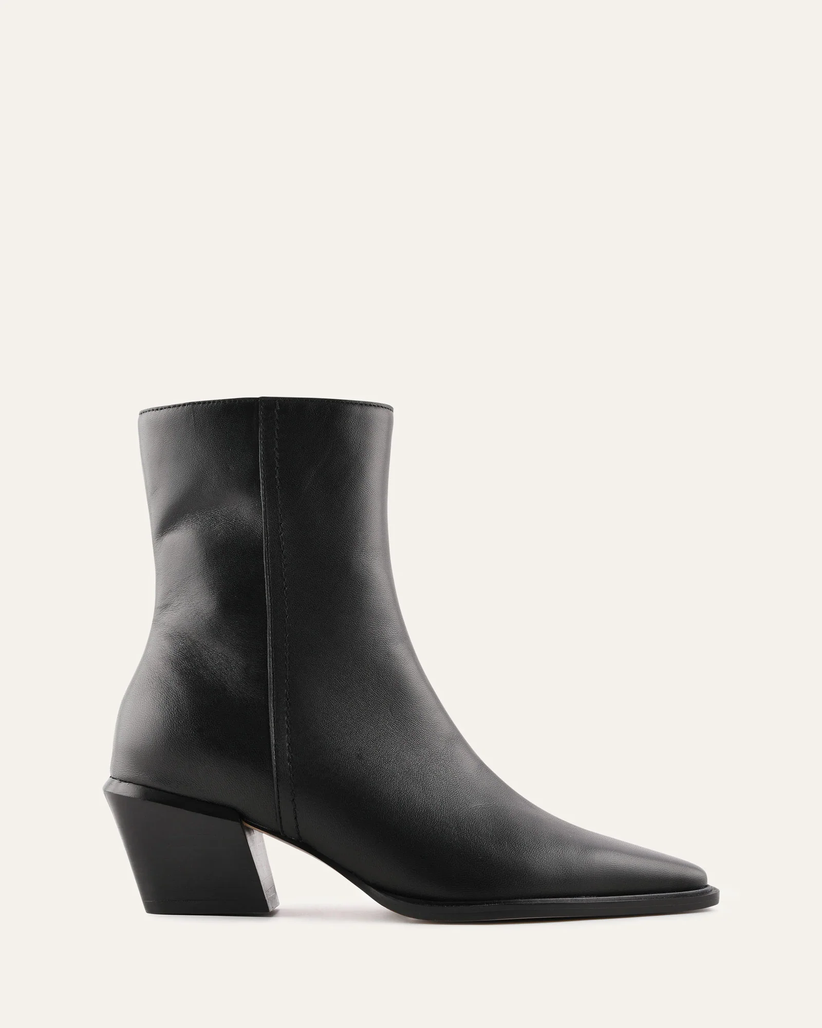 FARROW FLAT ANKLE BOOTS BLACK LEATHER