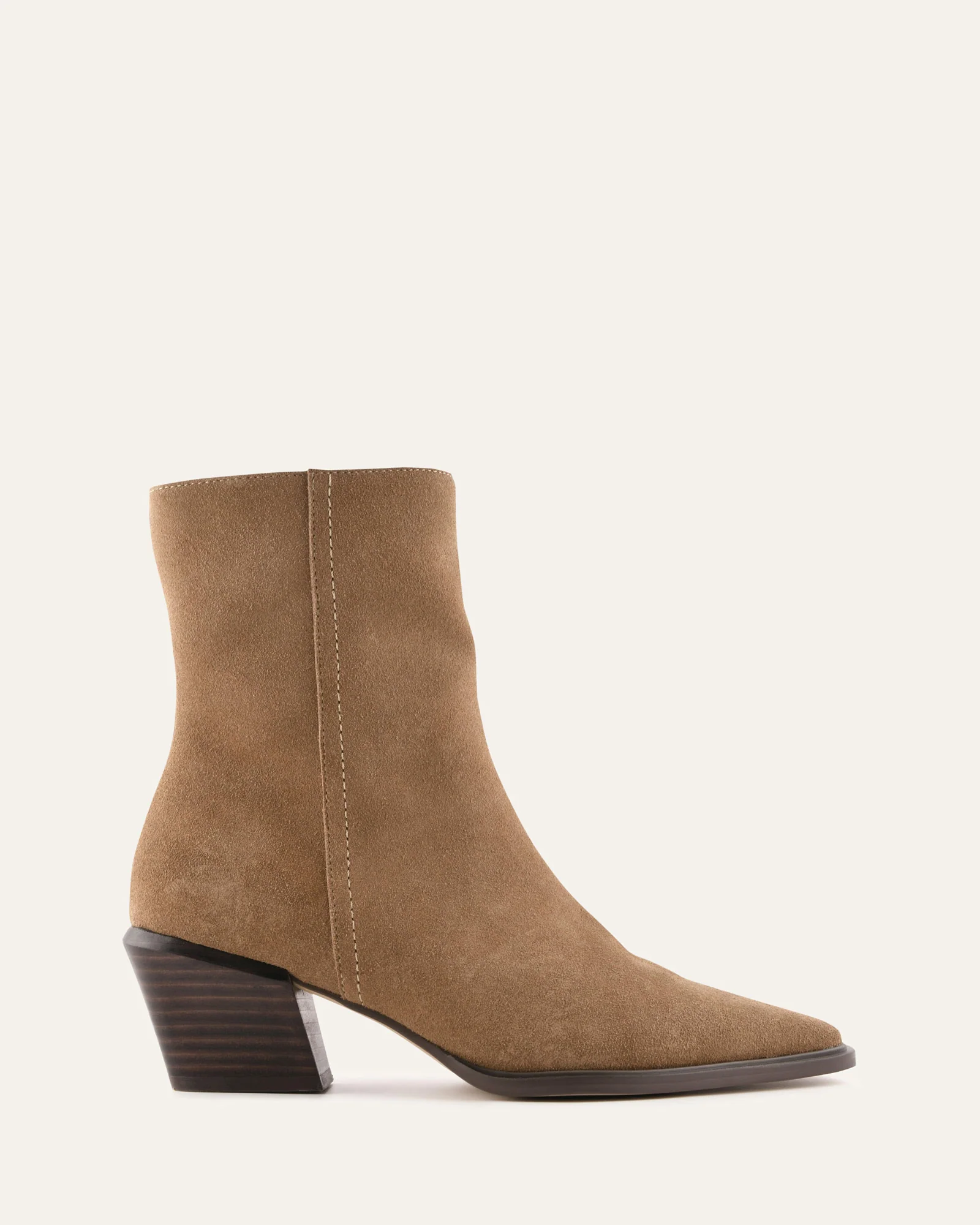 FARROW FLAT ANKLE BOOTS LATTE SUEDE