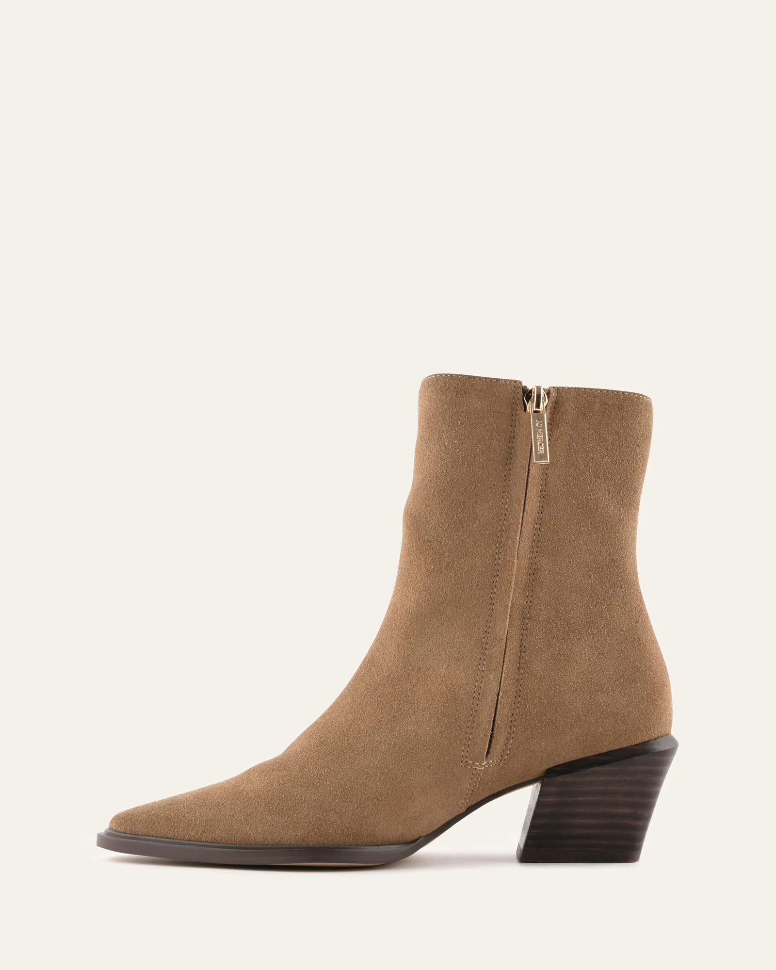 FARROW FLAT ANKLE BOOTS LATTE SUEDE - Image 5