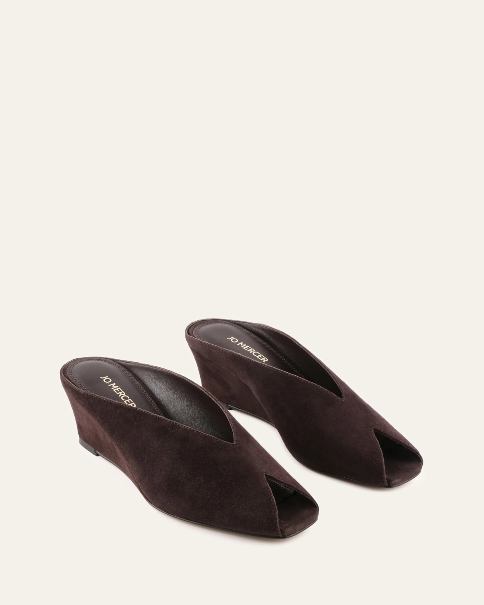 FERRIS MID HEEL SANDALS BITTER CHOC SUEDE - Image 3