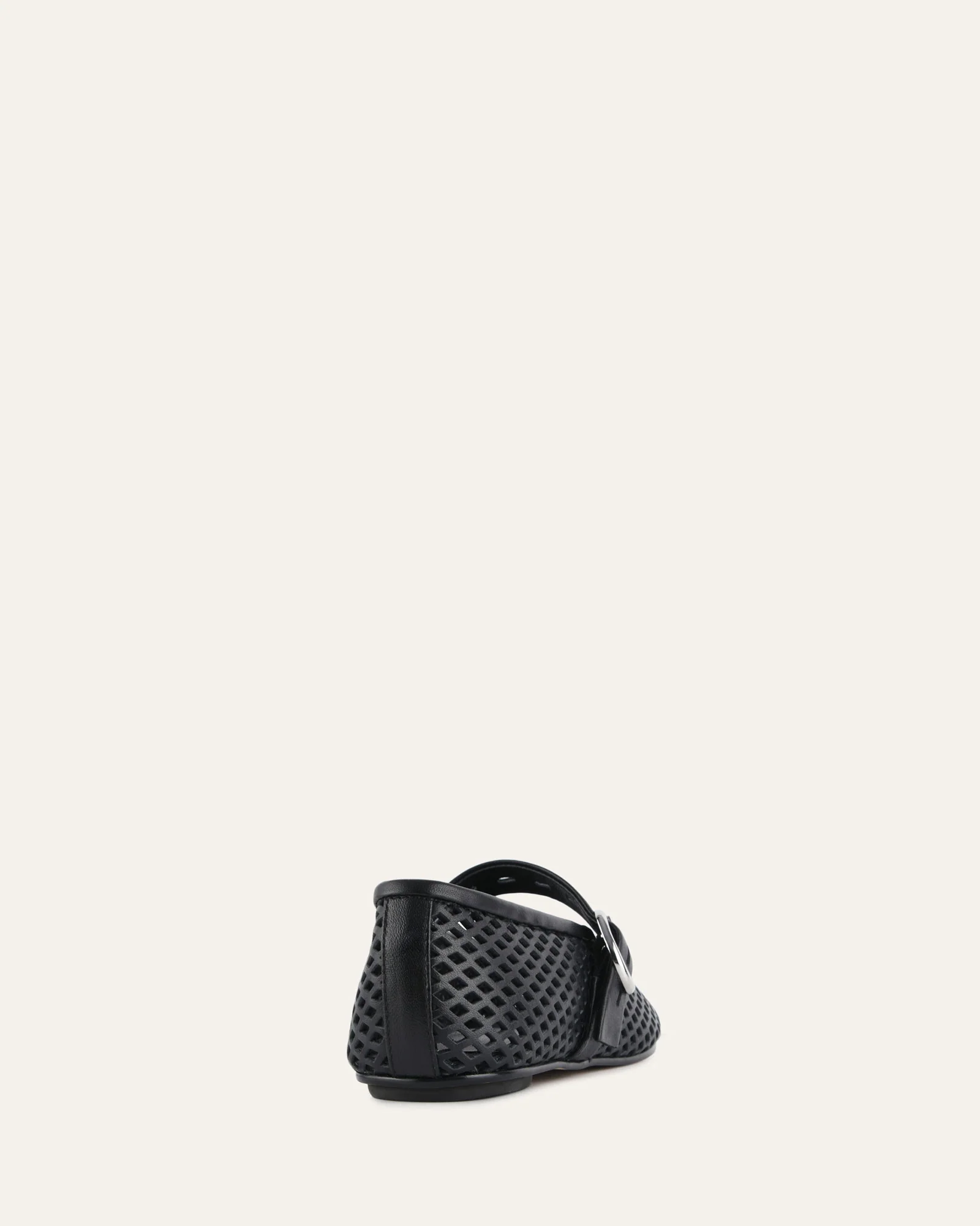 GINGER BALLET FLATS BLACK LEATHER - Image 5
