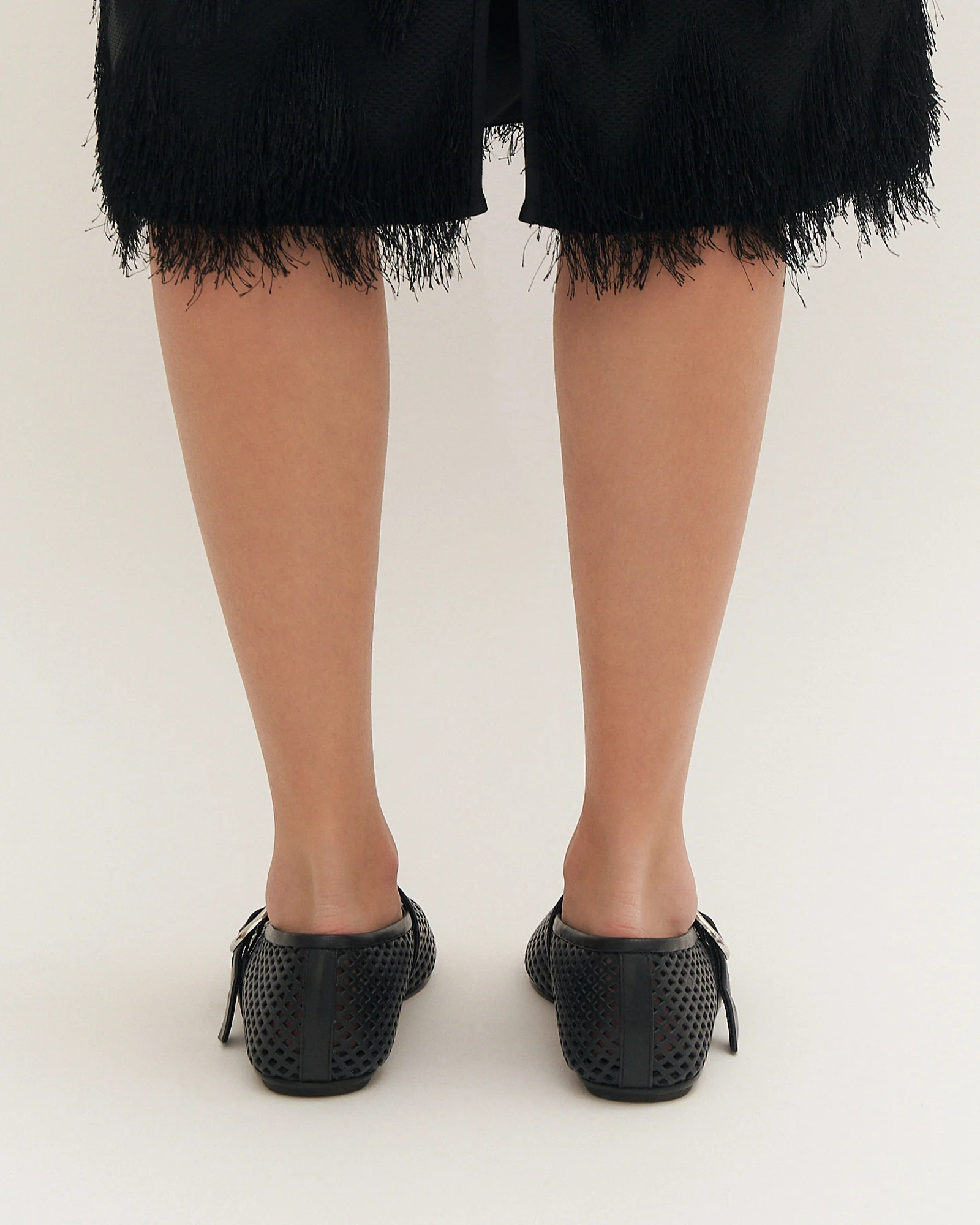 GINGER BALLET FLATS BLACK LEATHER - Image 7