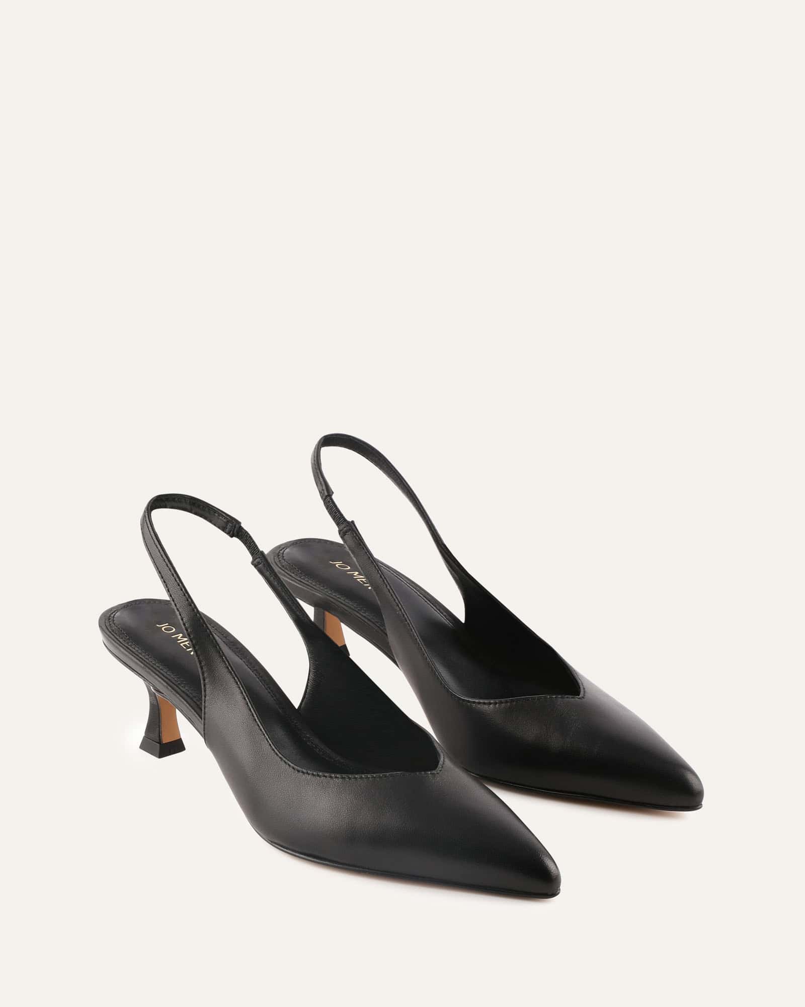GRACIE LOW HEELS BLACK LEATHER - Image 2