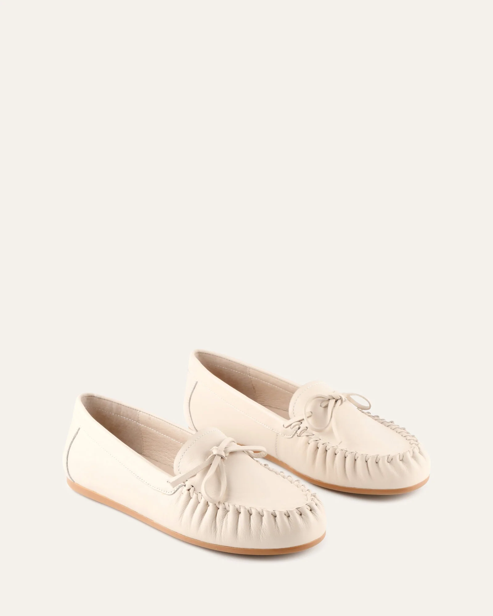 GRIFFIN LOAFERS OFF WHITE LEATHER - Image 3