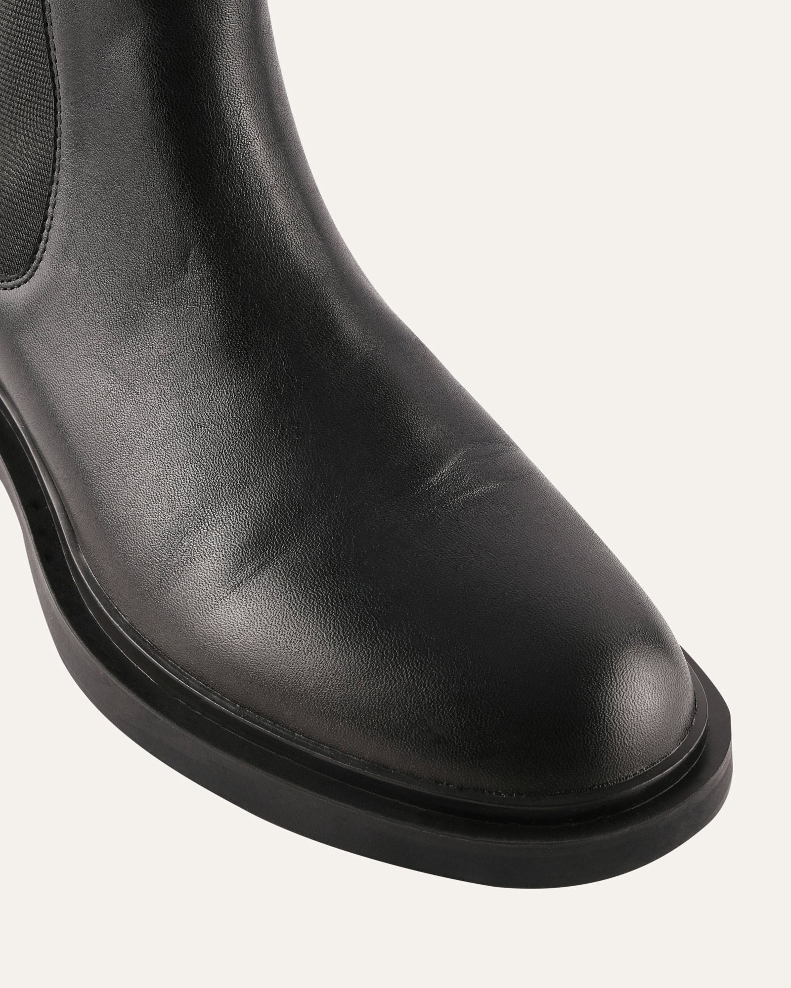 HARPER FLAT ANKLE BOOTS BLACK LEATHER - Image 3