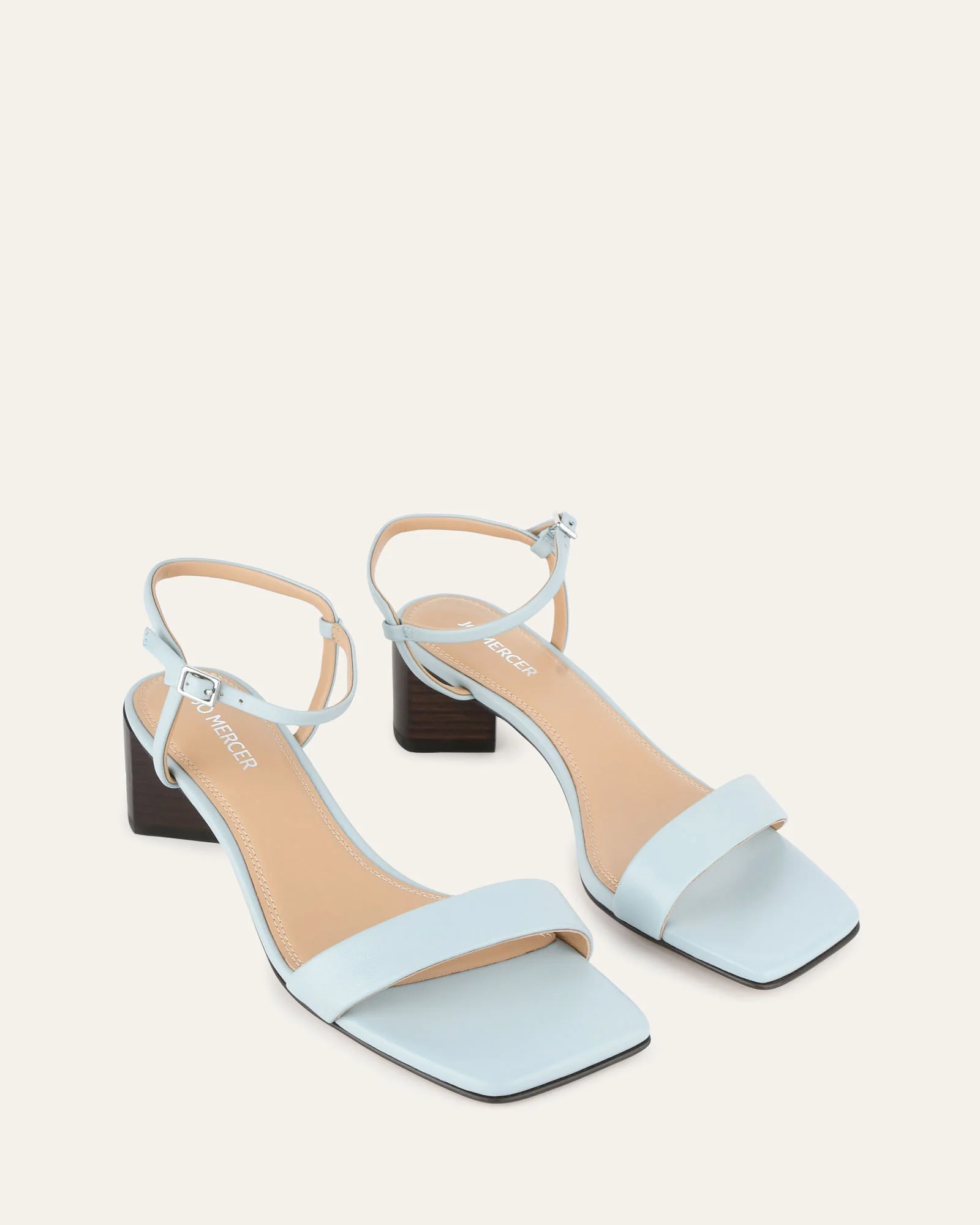 HELEN MID SANDALS DUSTY BLUE LEATHER - Image 3